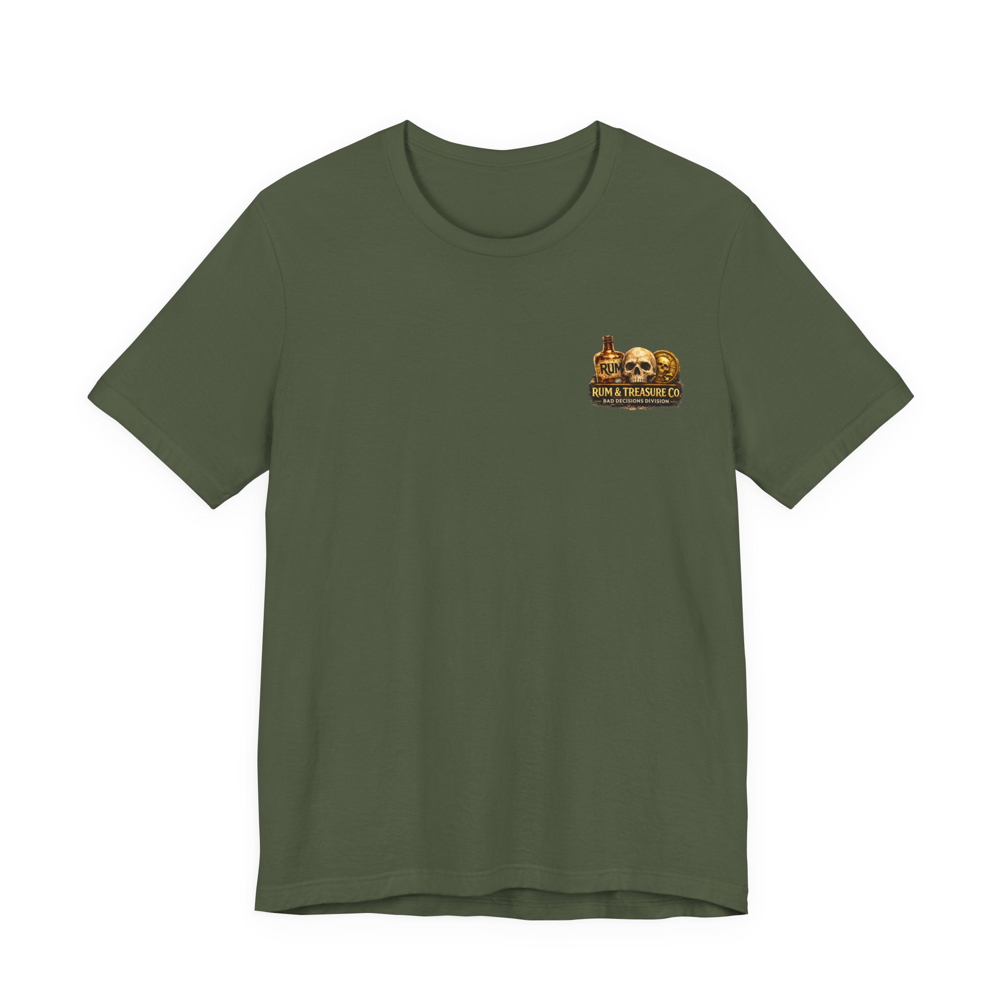 Gold First Pirate Tee — 'Gold First, Questions Later' Treasure Skull T-Shirt