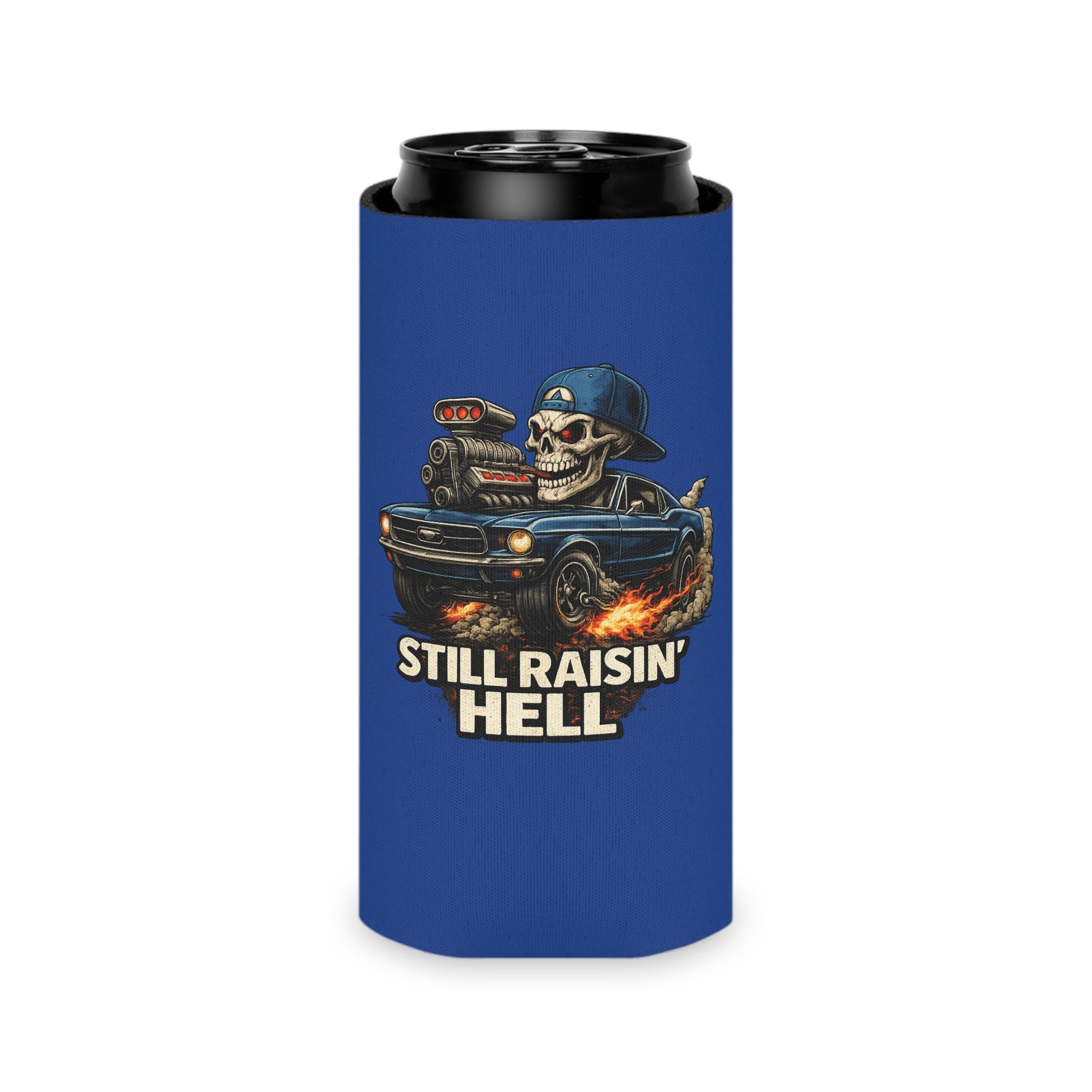 Can Cooler — "Stay Cold. Remain Unfkwtbl." Skull Muscle Car Design