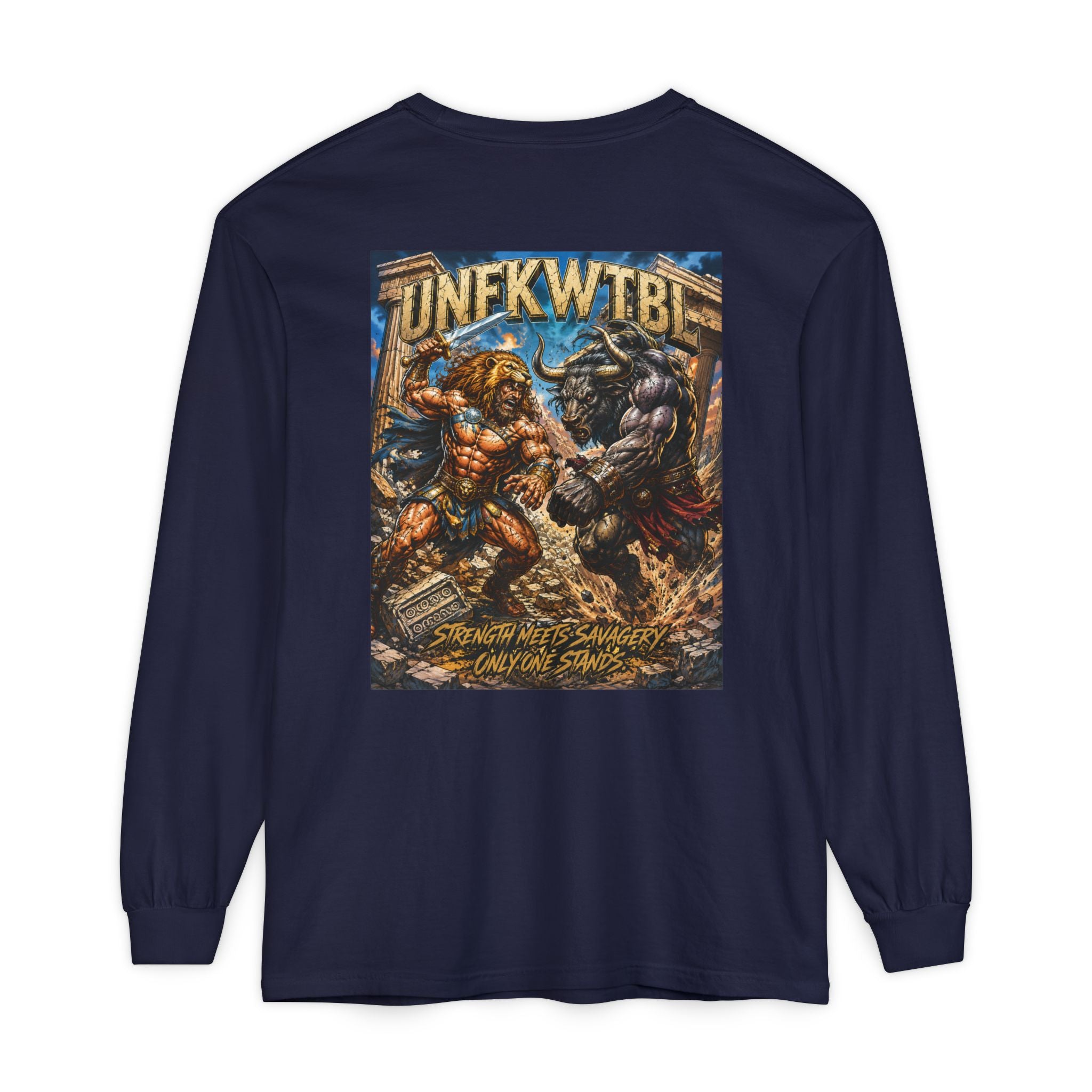 Hercules vs Minotaur Graphic Long Sleeve Tee