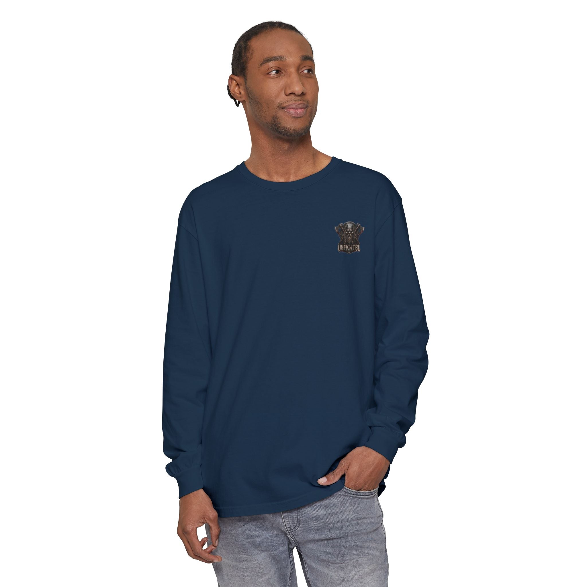 Valhalla Calls Long Sleeve Tee — "Earn Your Seat" Viking Graphic