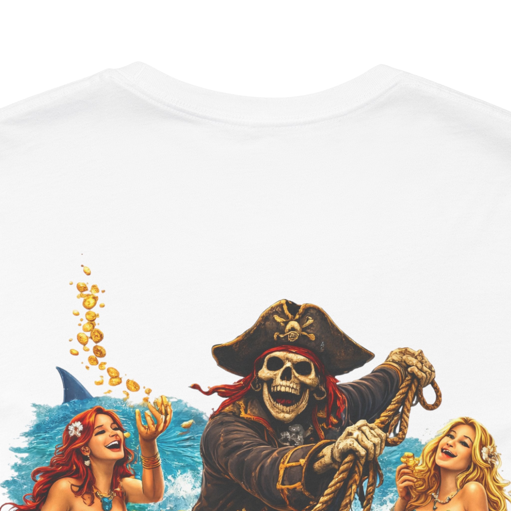 Gold First Pirate Tee — 'Gold First, Questions Later' Treasure Skull T-Shirt