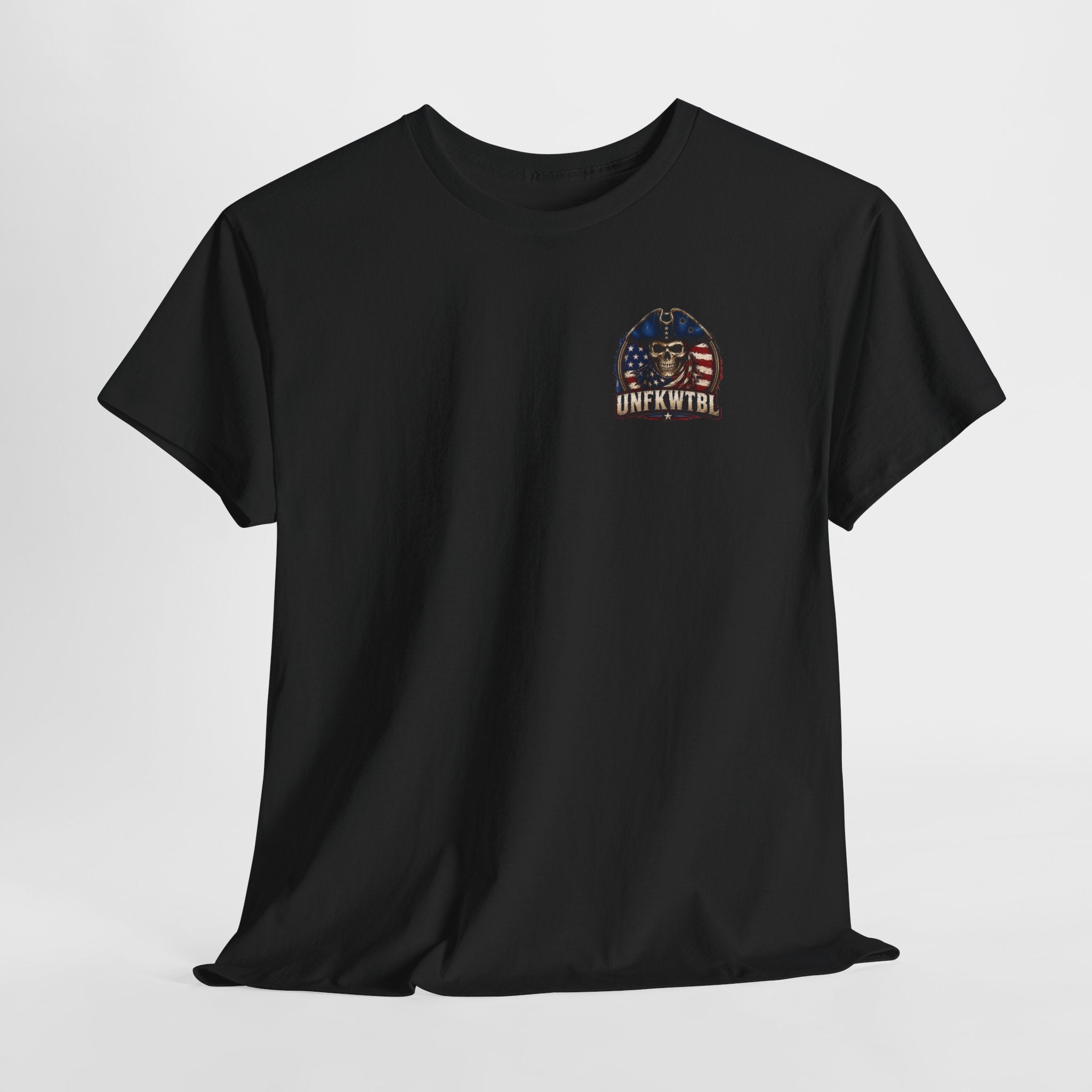 Patriotic Skull Tee — "UNFKWTBL" Americana Graphic T‑Shirt