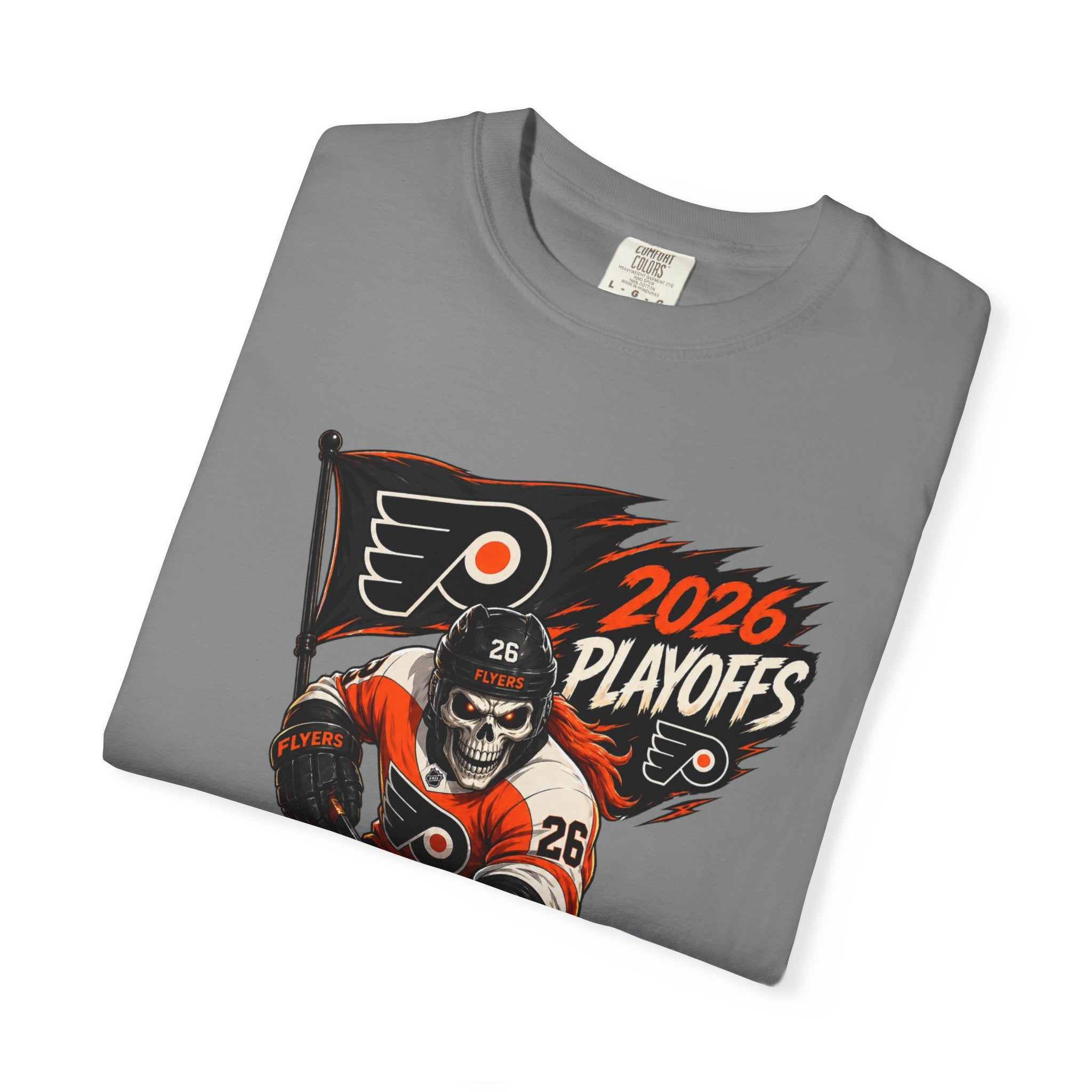 Flyers 2026 Playoffs Hockey T-Shirt — 'Let's Go Flyers' Vintage Skate Design
