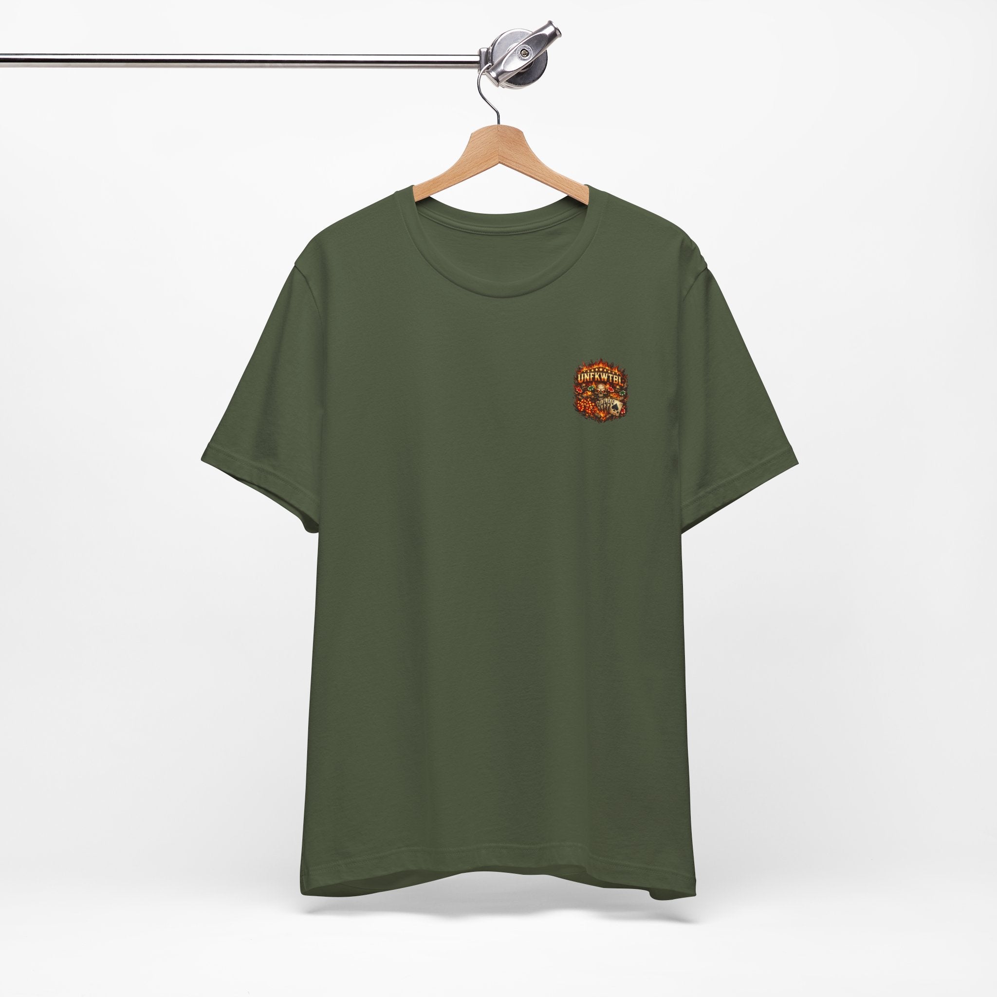Devil Poker Tee — Fiery Demon Back Graphic T-Shirt