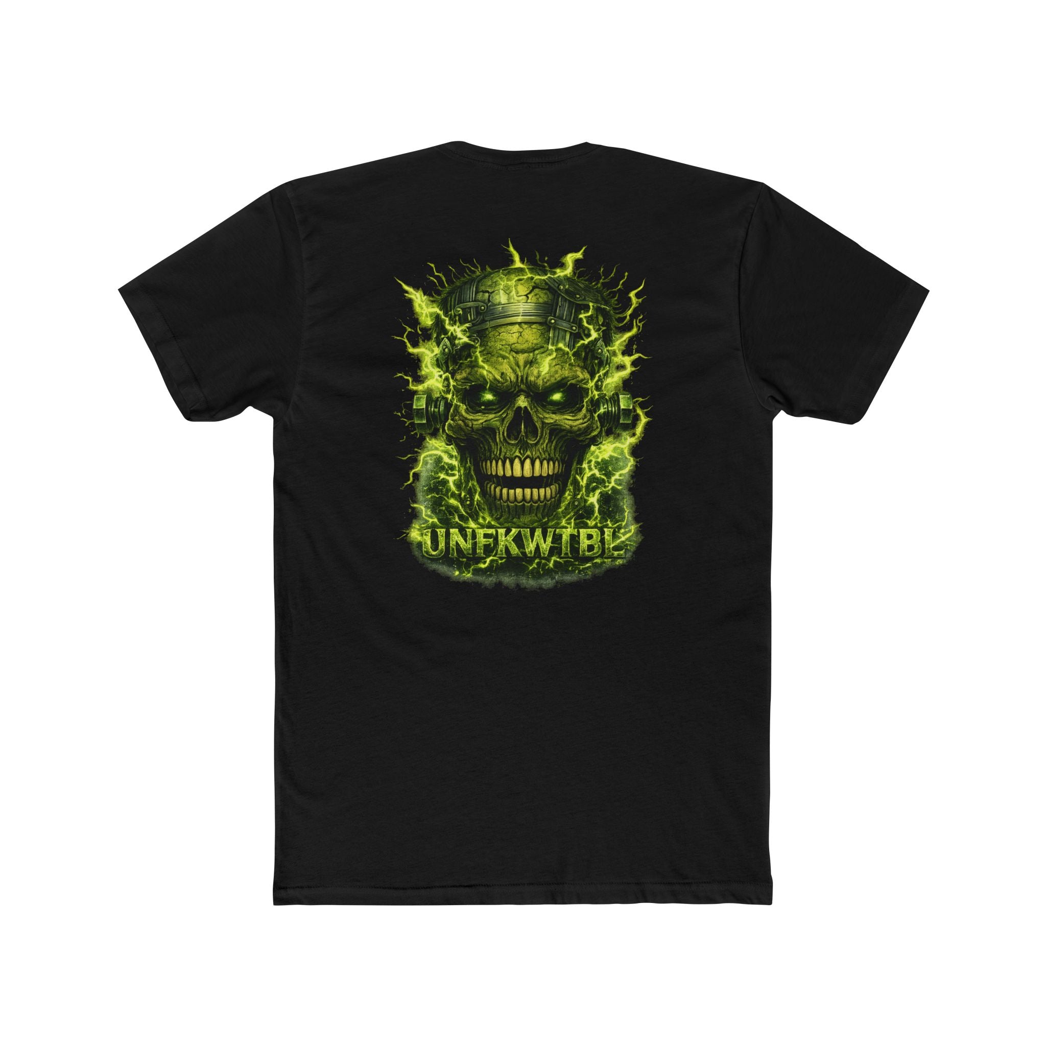Unfkwtble Neon Skull Tee — Gothic Skull Graphic T-Shirt