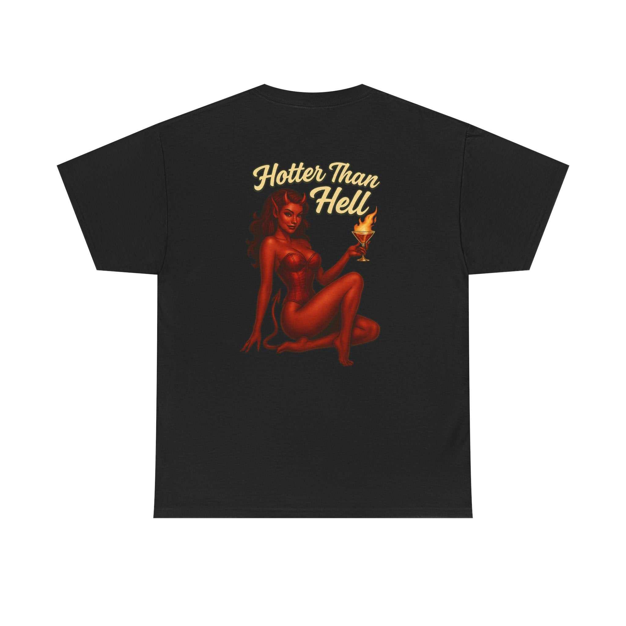Cotton 1950 pinup sexy devil tee unisex heavy cotton shirt with bold vintage design