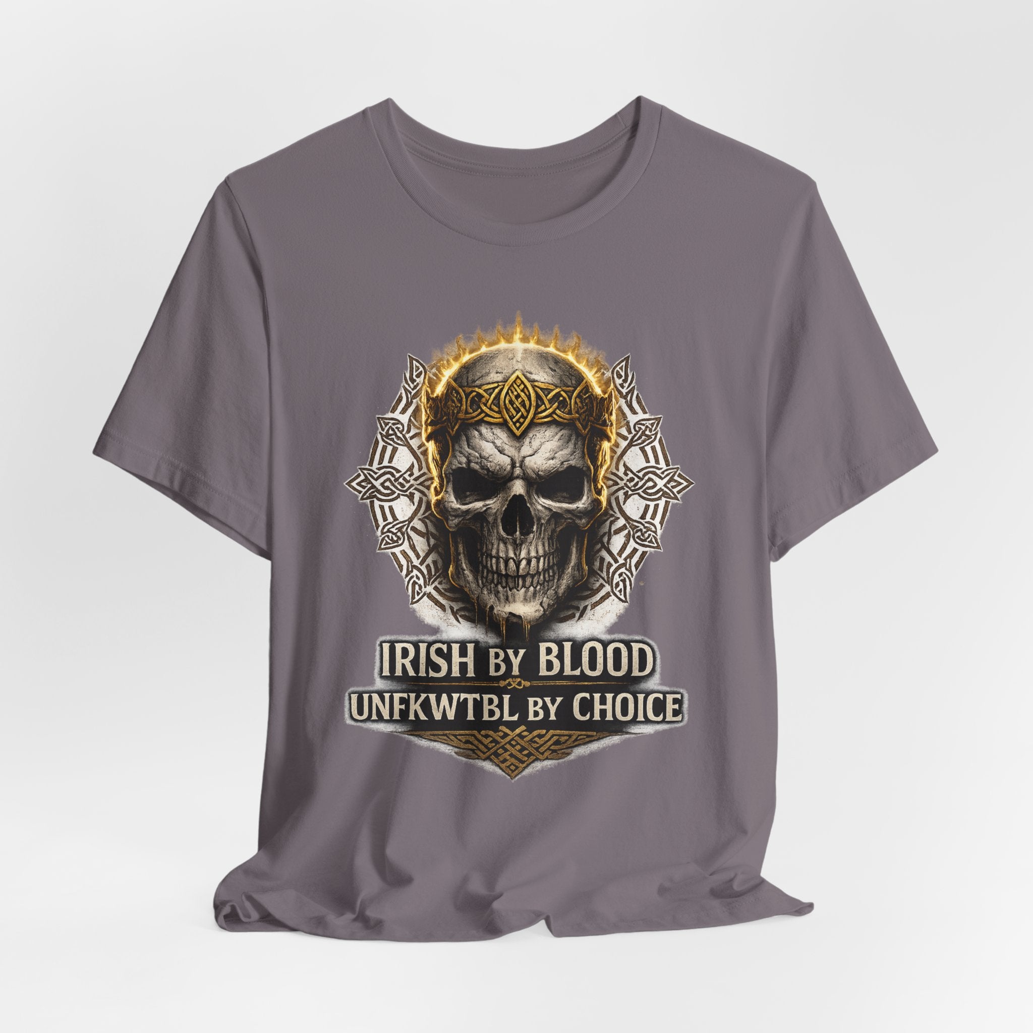 Skull Irish Tee — "Irish by Blood, Unfkwtbl by Choice" Graphic T-Shirt