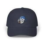 Skull With Cigar Dad Cap — Retro Embroidered Baseball Hat