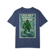 Savage Spirit Graphic T-Shirt in navy with vintage style savage warrior print, unisex casual wear for everyday comfort