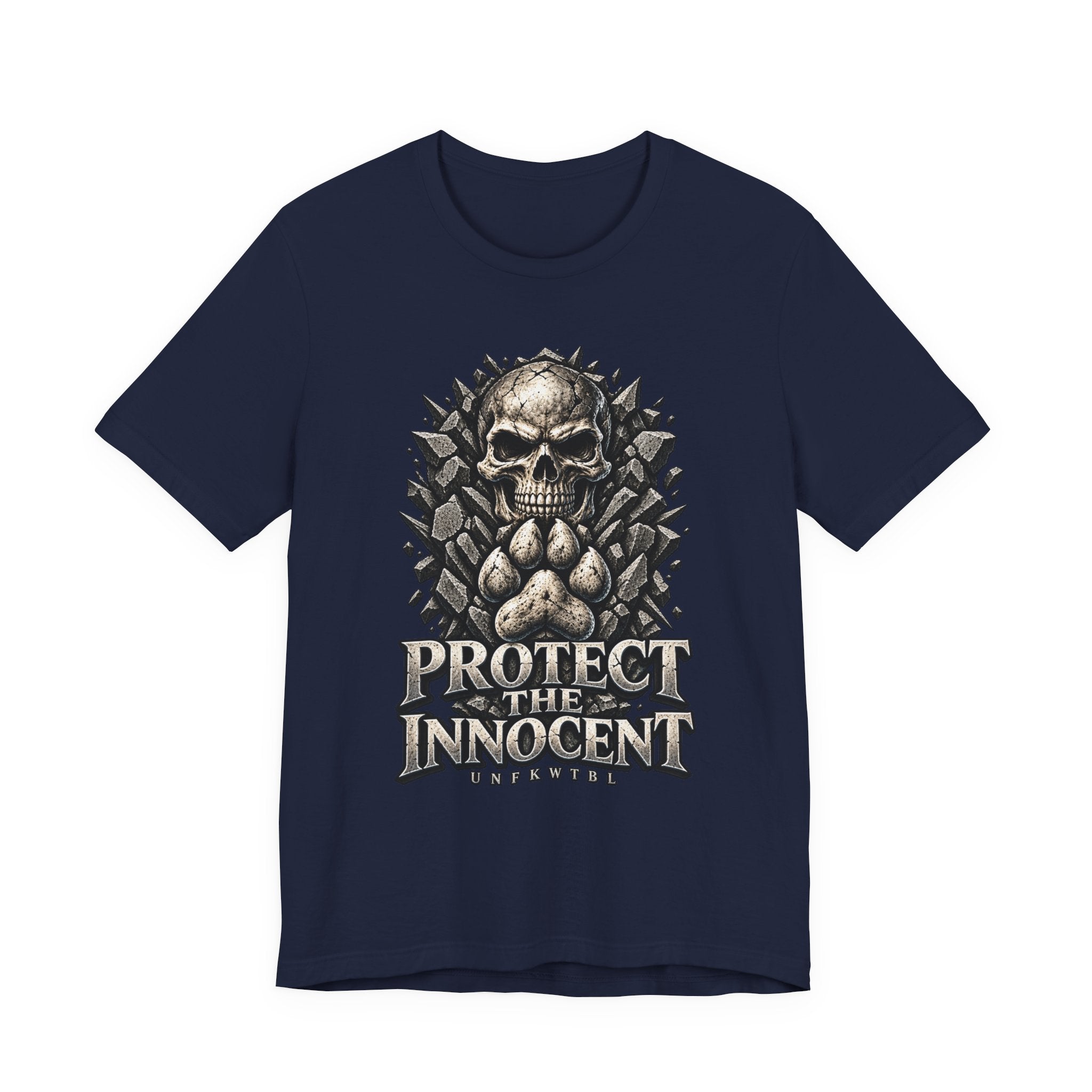 Protect the Innocent Skull Tee — "Harm Them... Answer For It." Statement T-Shirt