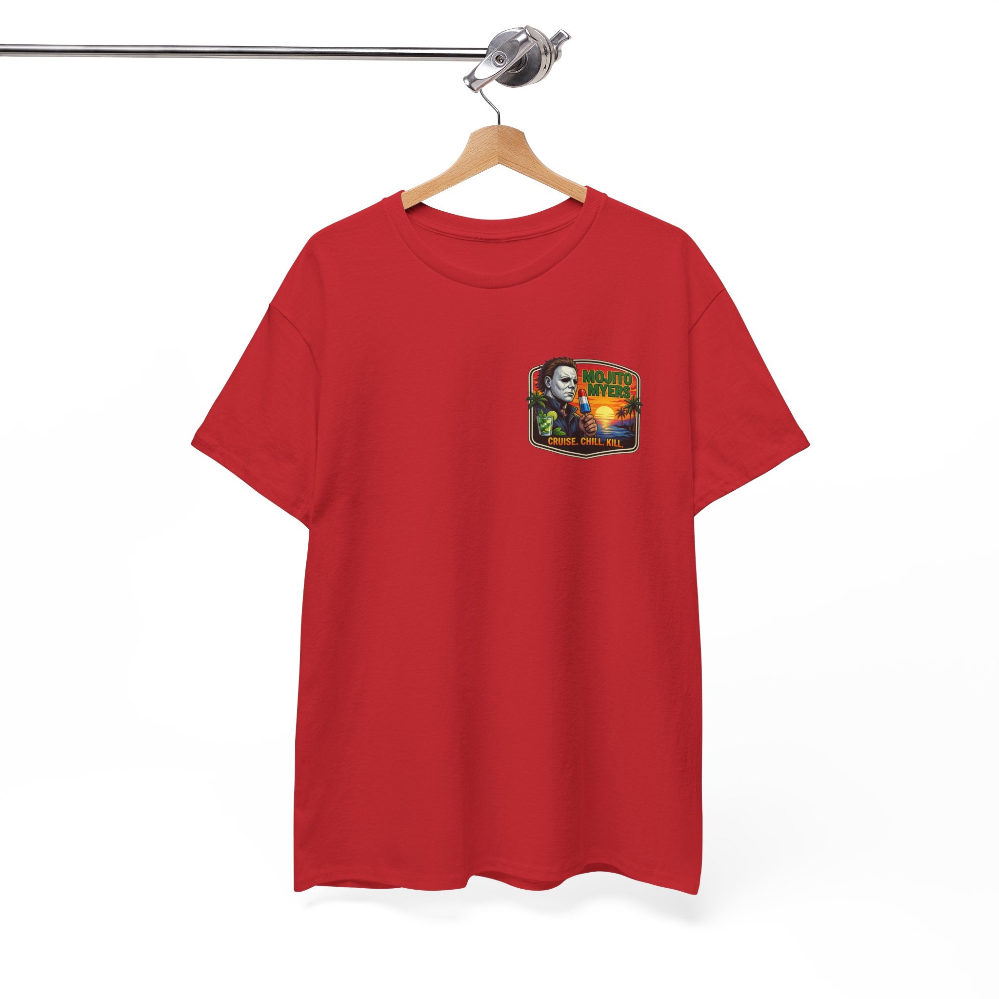 Cruise. Chill. Kill. Graphic Tee — Retro Palm Beach Michael Myers Horror T‑Shirt