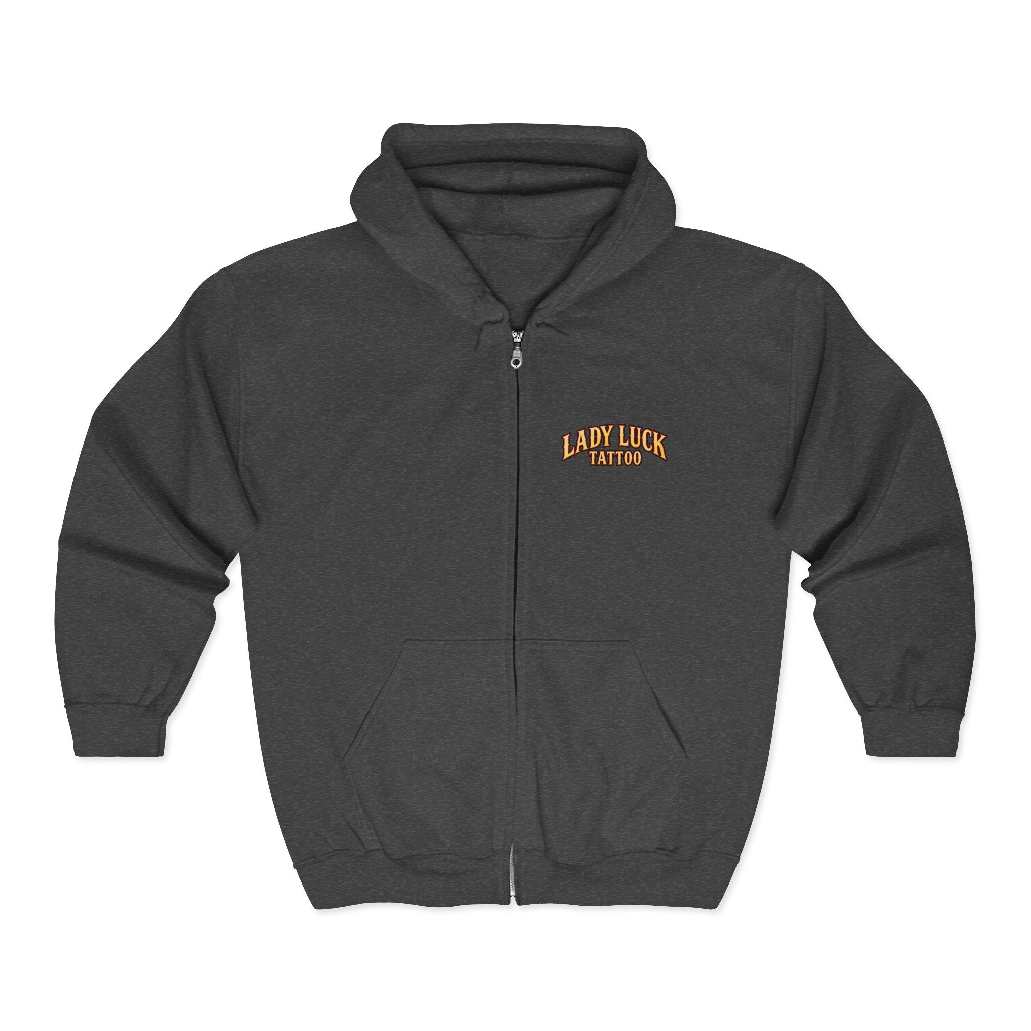 Lady Luck Tattoo Zip Hoodie