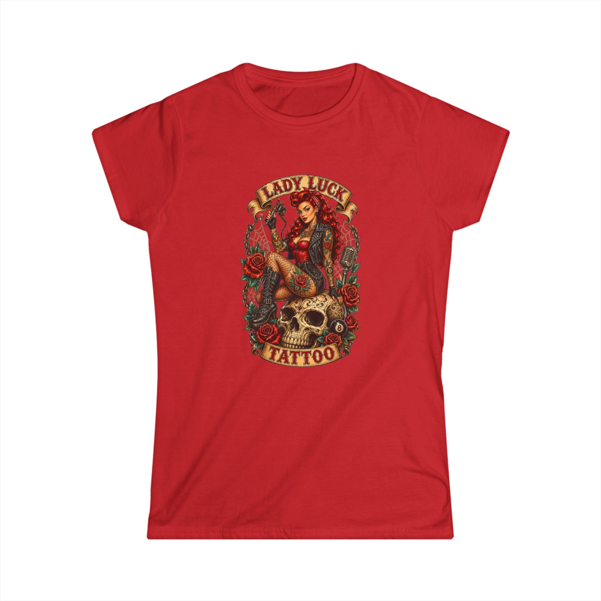 Lady Luck Tattoo Skull Queen Women’s Tee