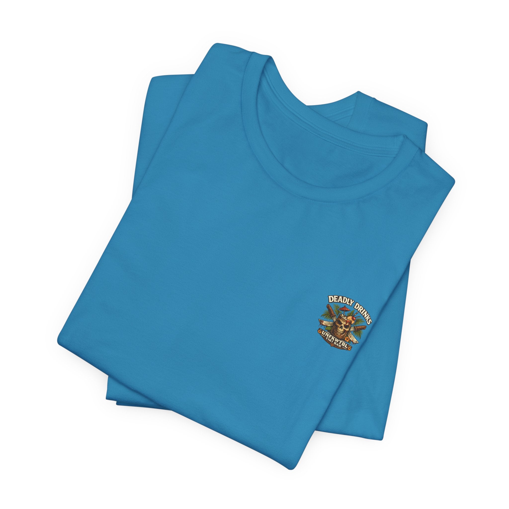 Annabelle Tropical Doll Graphic Tee - Retro Cocktail Girl T-Shirt