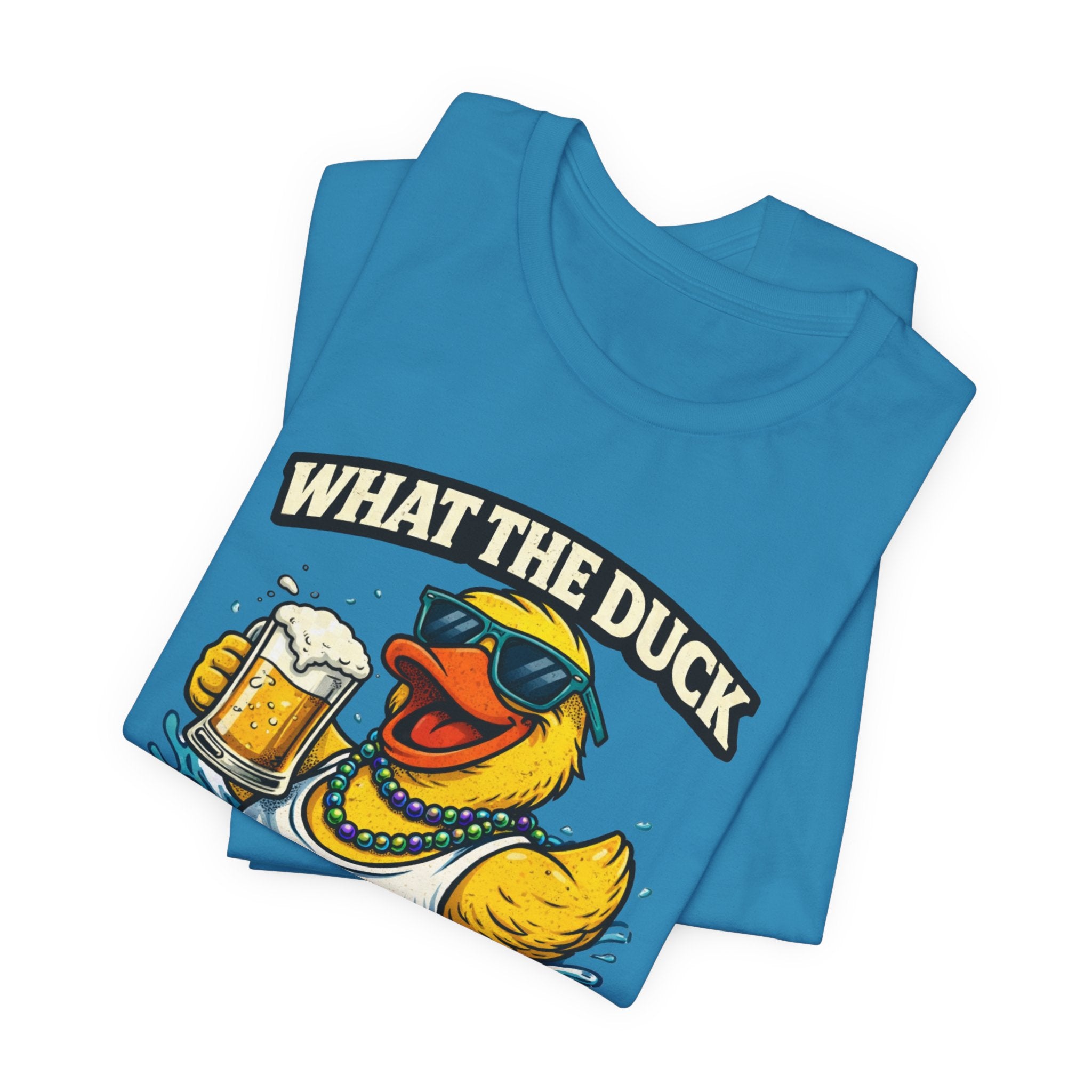 What The Duck Tee — 'No Rules, Just Drinks' Funny Beer Duck T-Shirt