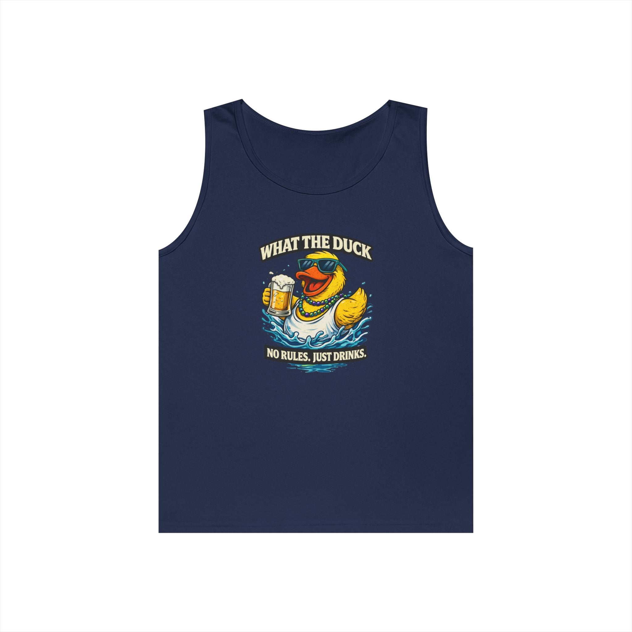 What the Duck Tank Top — Funny Rubber Duck Beer Graphic Tank
