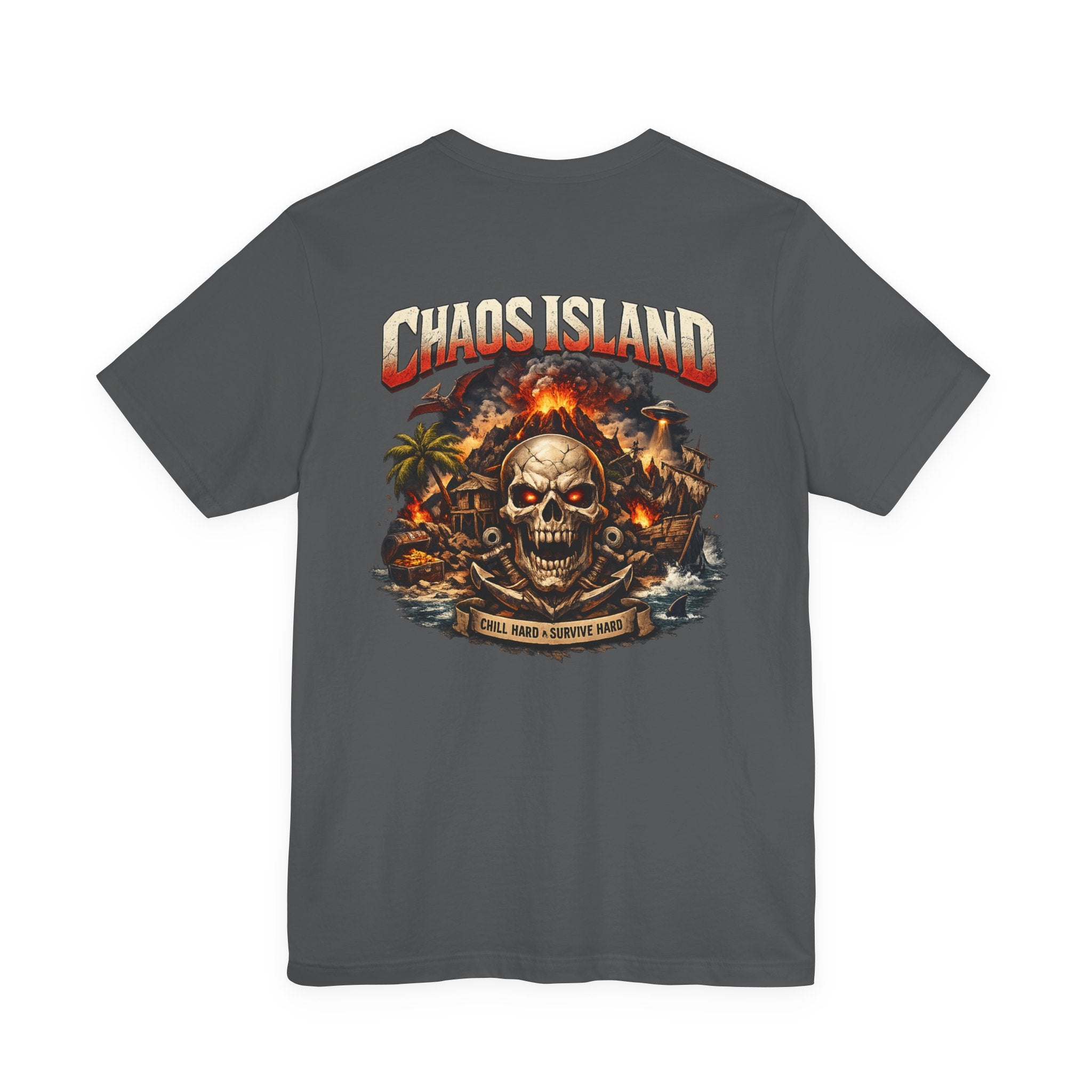 Chaos Island Skull T-Shirt — Tropical Pirate Graphic Tee