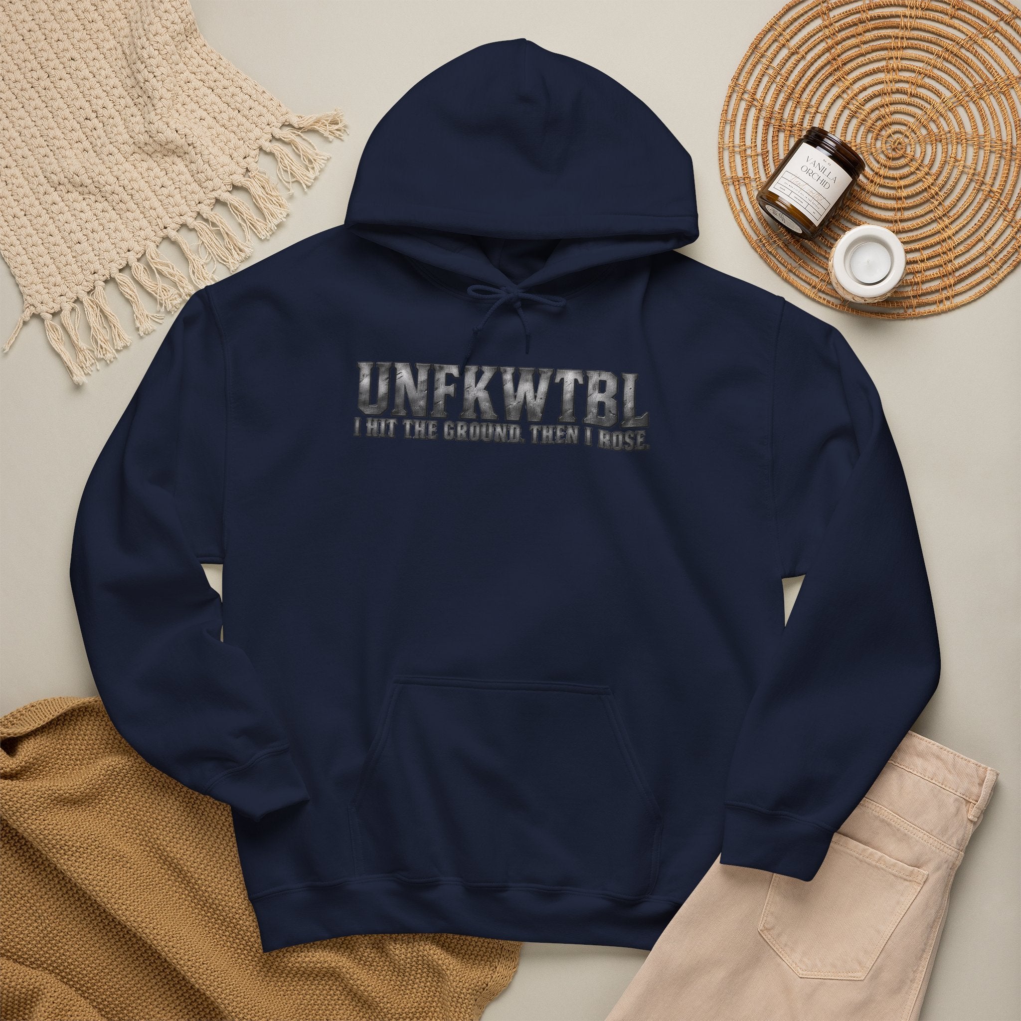 Hoodie — UNFKWTBL "I Beat The Odds" Vintage College Style