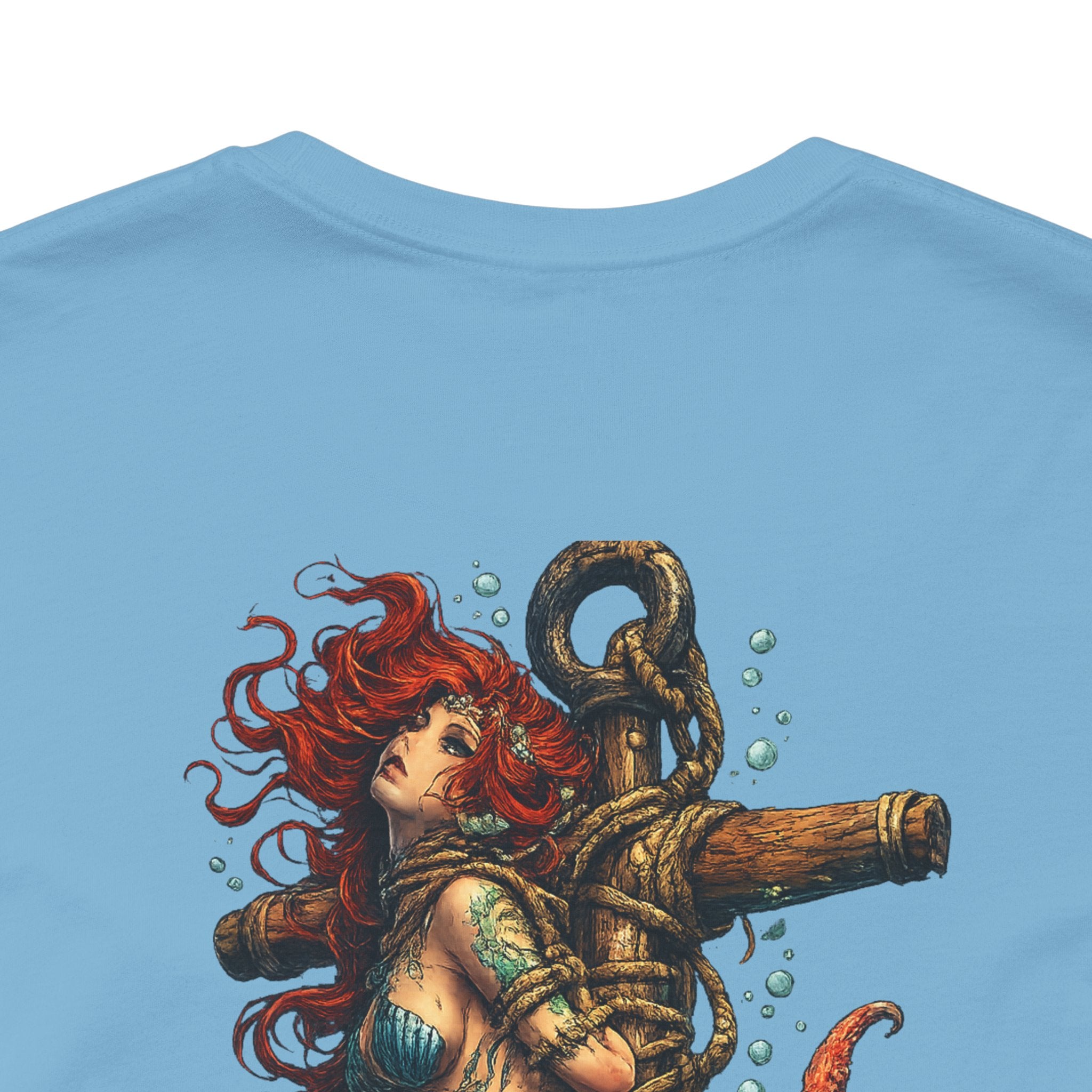 Mermaid Anchor Graphic Tee — Vintage Nautical Octopus Design
