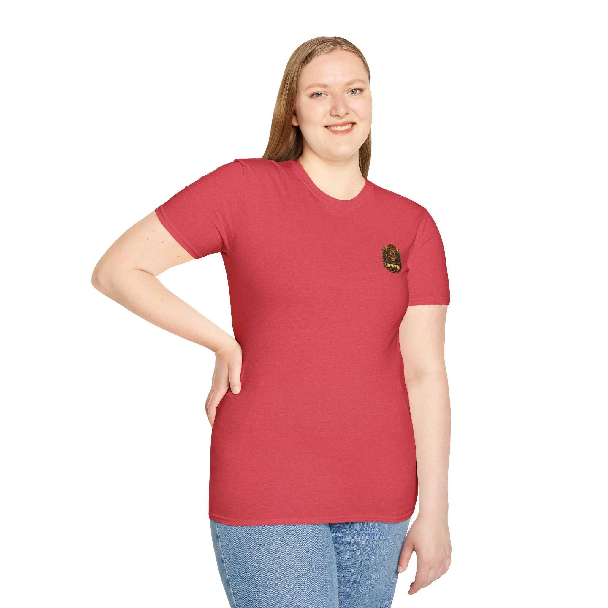 Mermaid Sunset T-Shirt with "Bad Vibes Only" retro island graphic and tropical sunset design