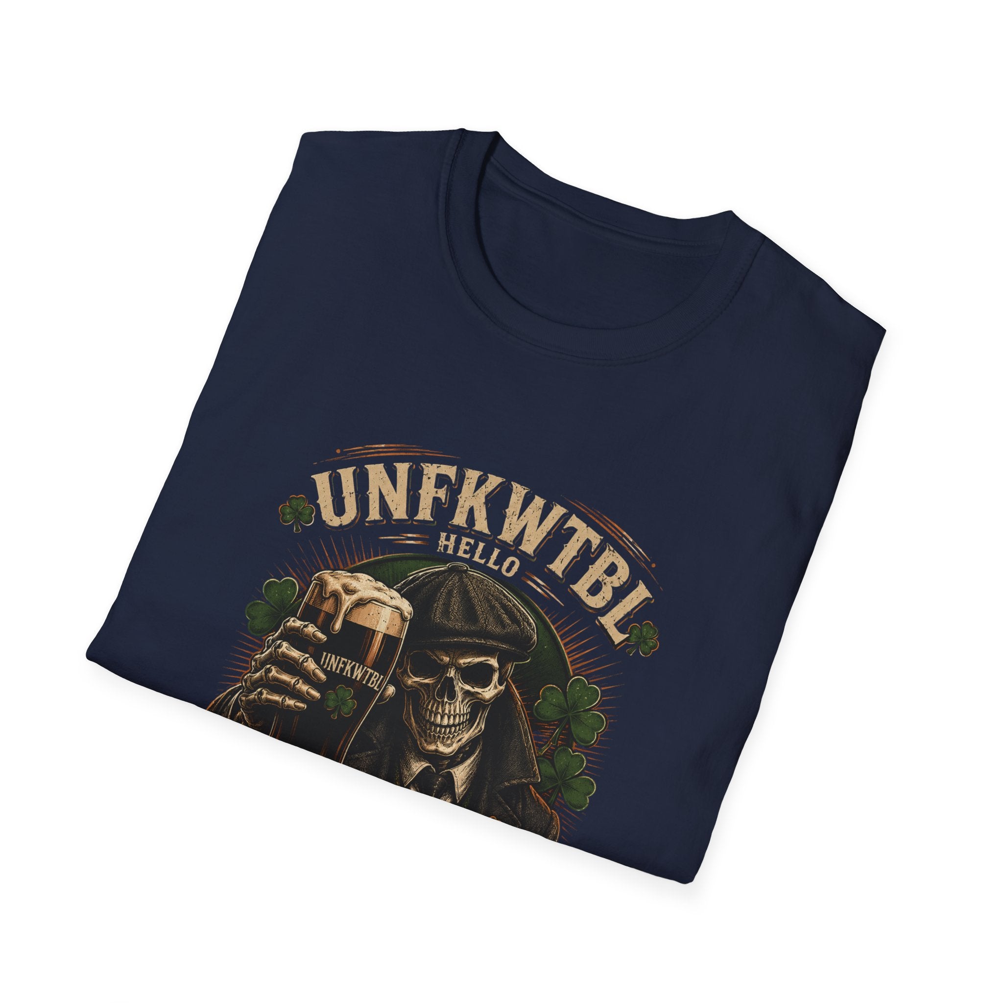 Darkness Hello T-Shirt — Skull & Beer Gothic Graphic Tee