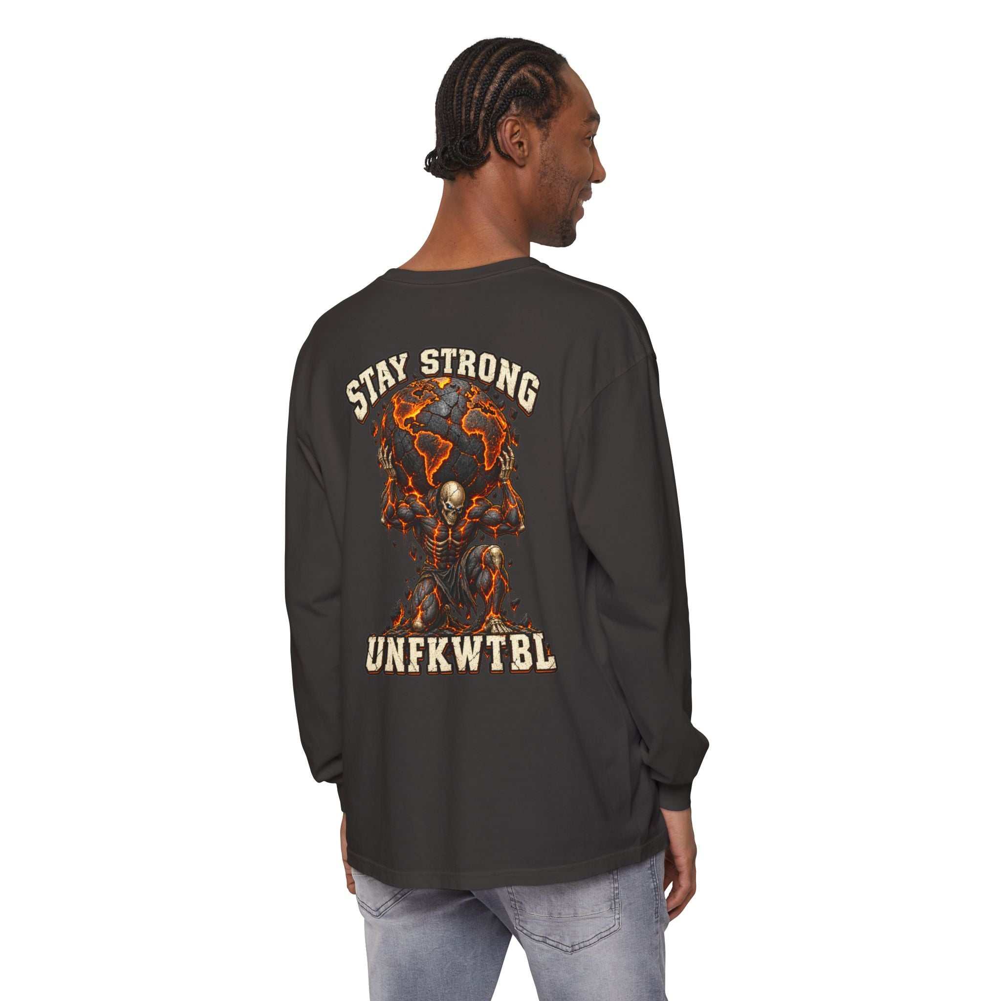 Stay Strong Atlas Skull Long Sleeve Tee