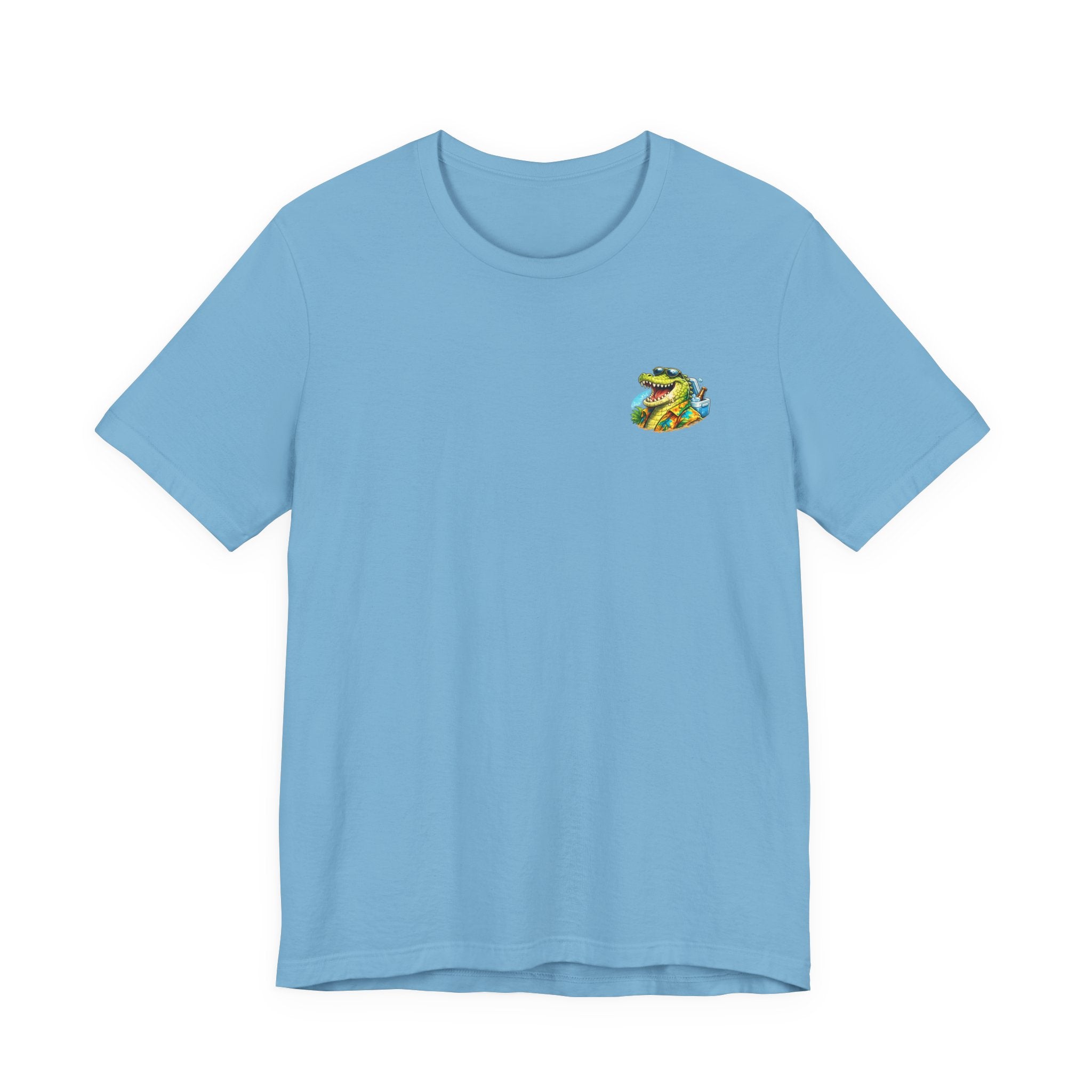 Sand Happens T-Shirt — Playful Alligator Beach Tee