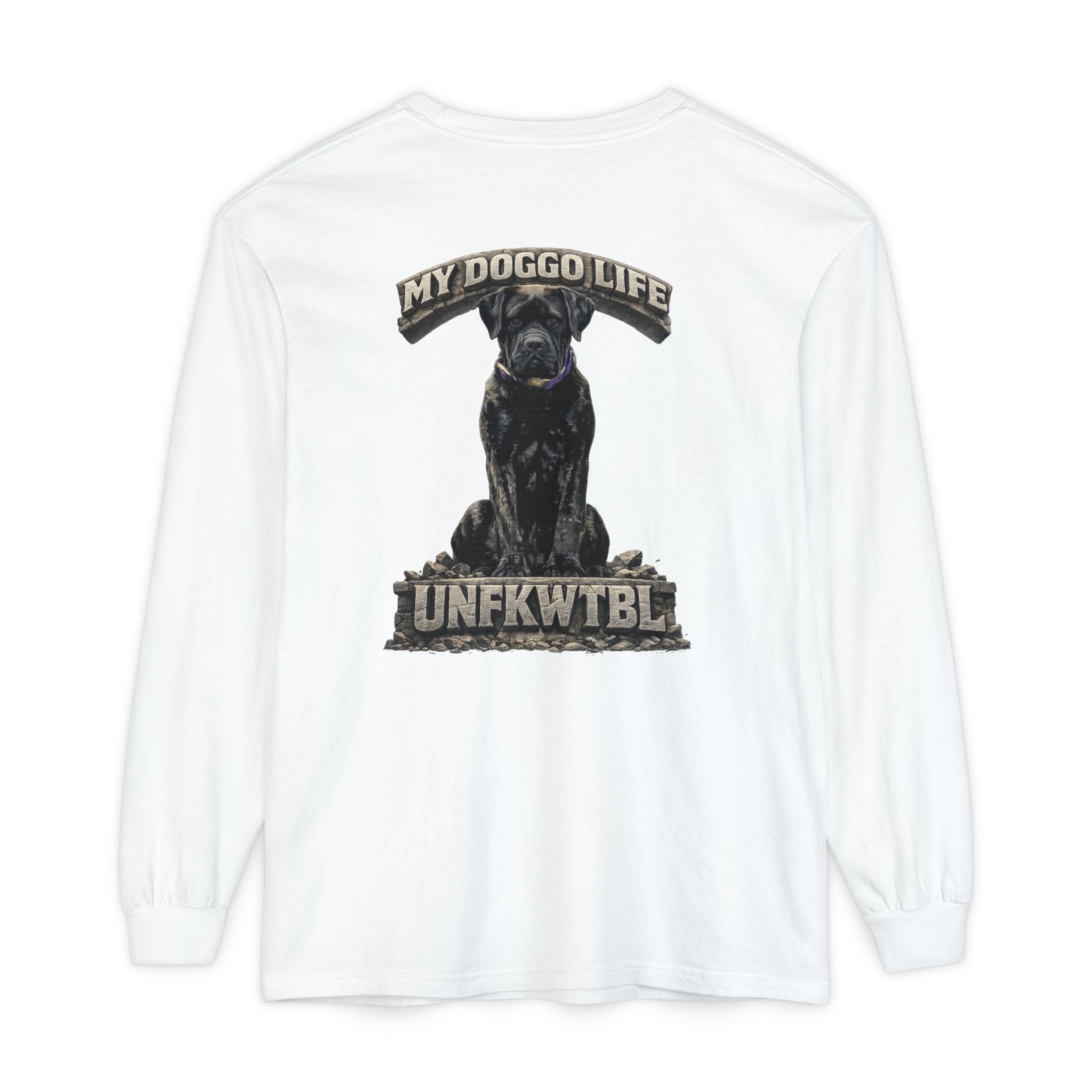 Long Sleeve T-Shirt — "My Doggo Life" Black Dog Graphic