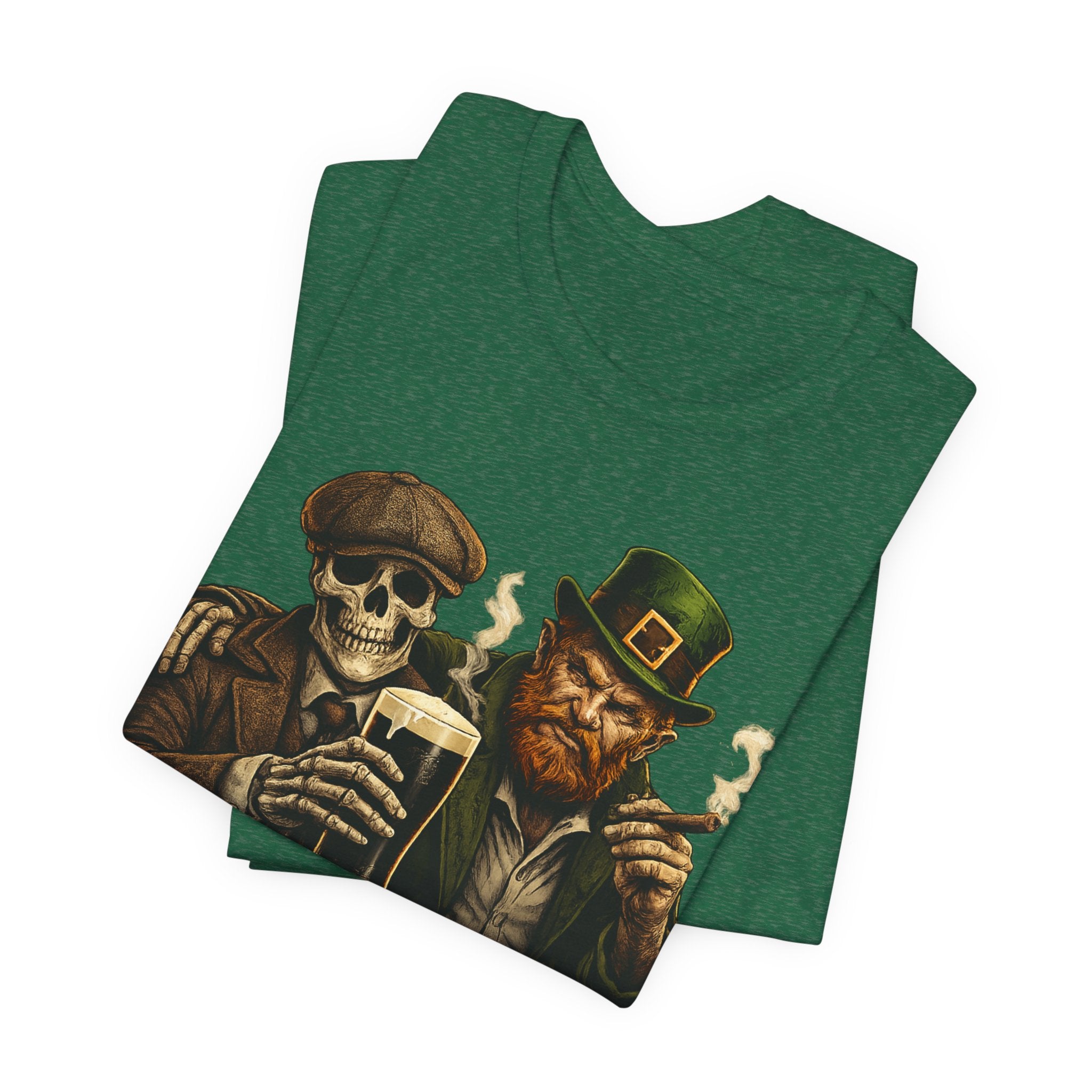 Loyalty Over Luck St. Patrick’s Tee — Vintage Leprechaun & Skeleton Pub Graphic T‑Shirt