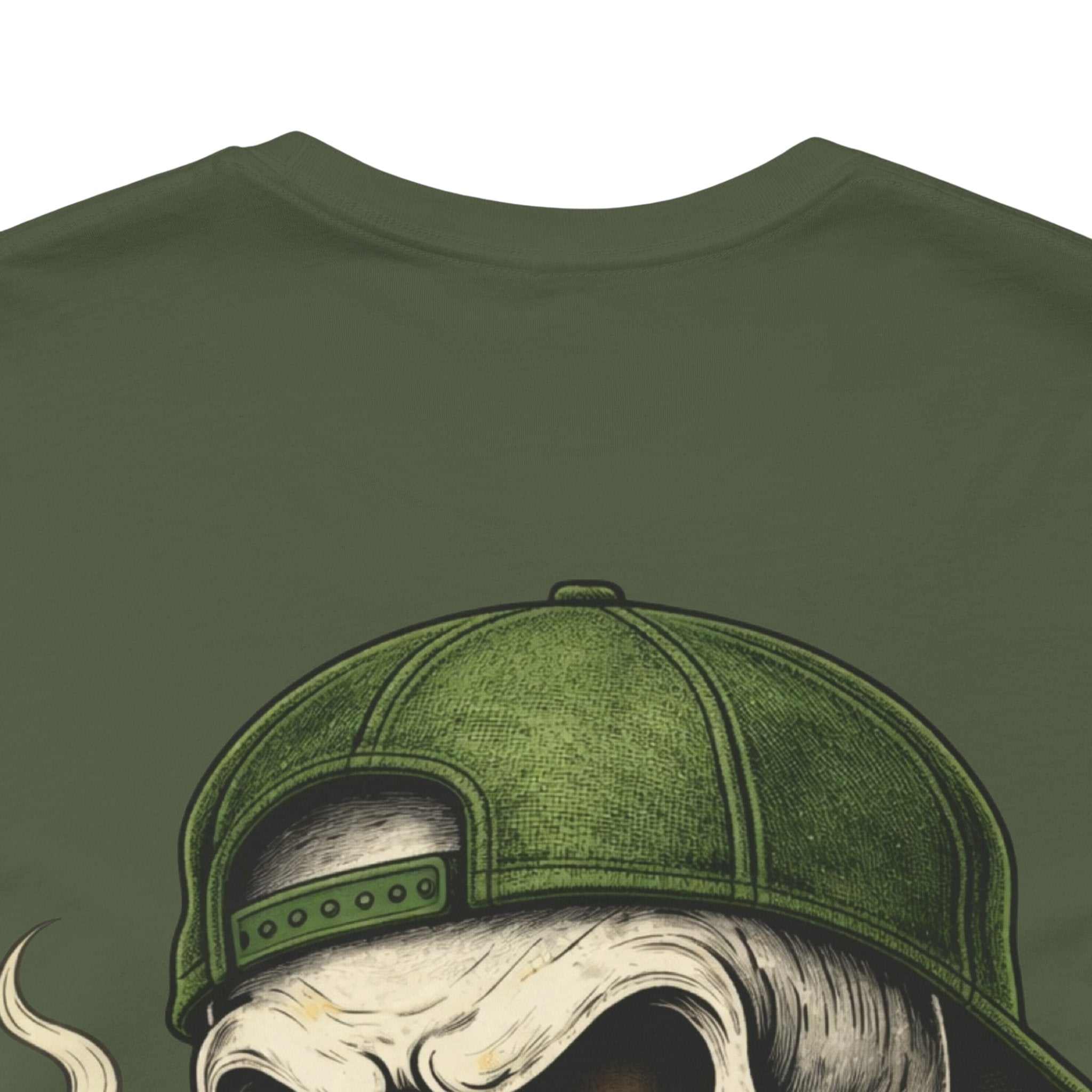 Still Standing Skull Tee — Vintage Military Skull Smoking Cigar T-Shirt