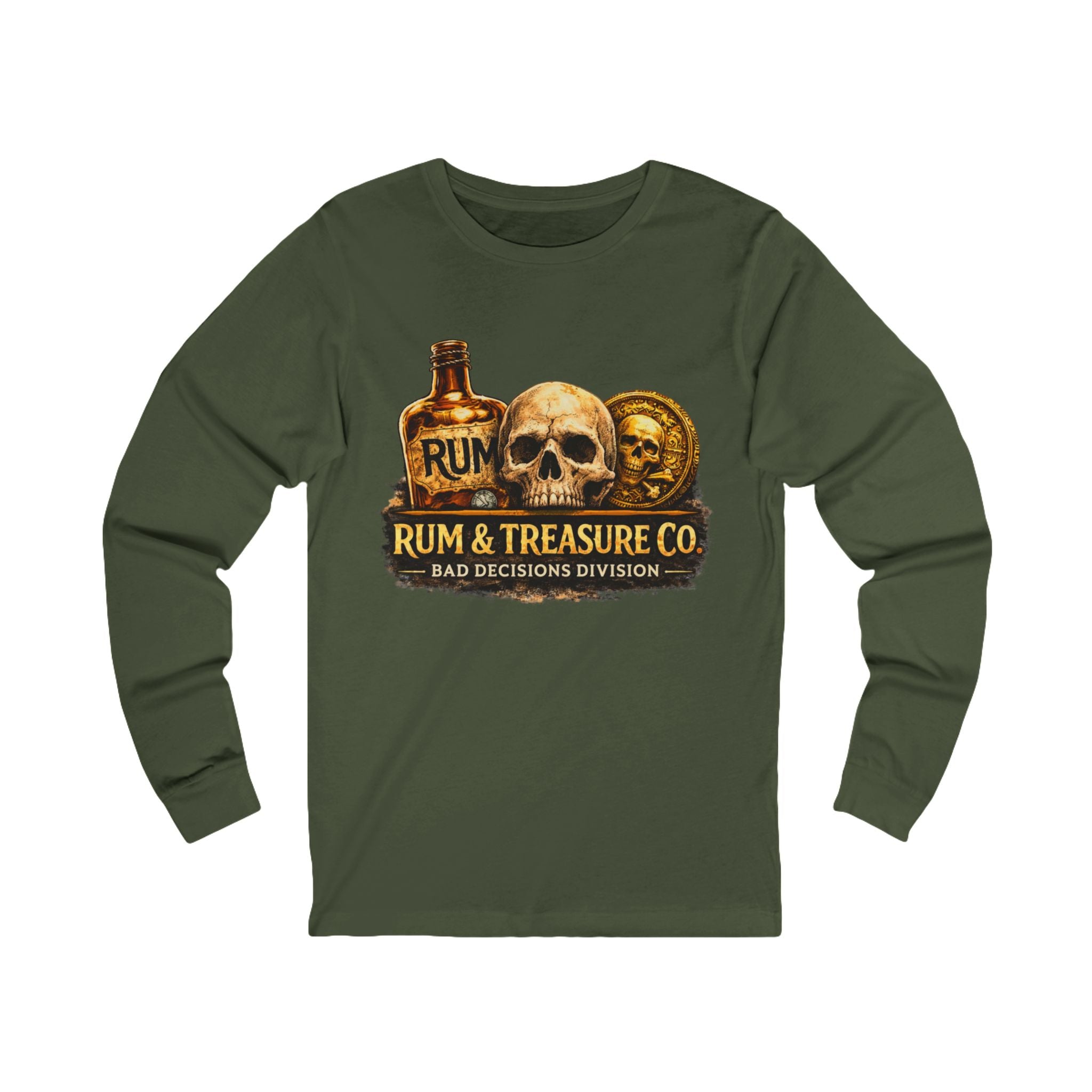 Rum & Treasure Co. Skull Long Sleeve Tee