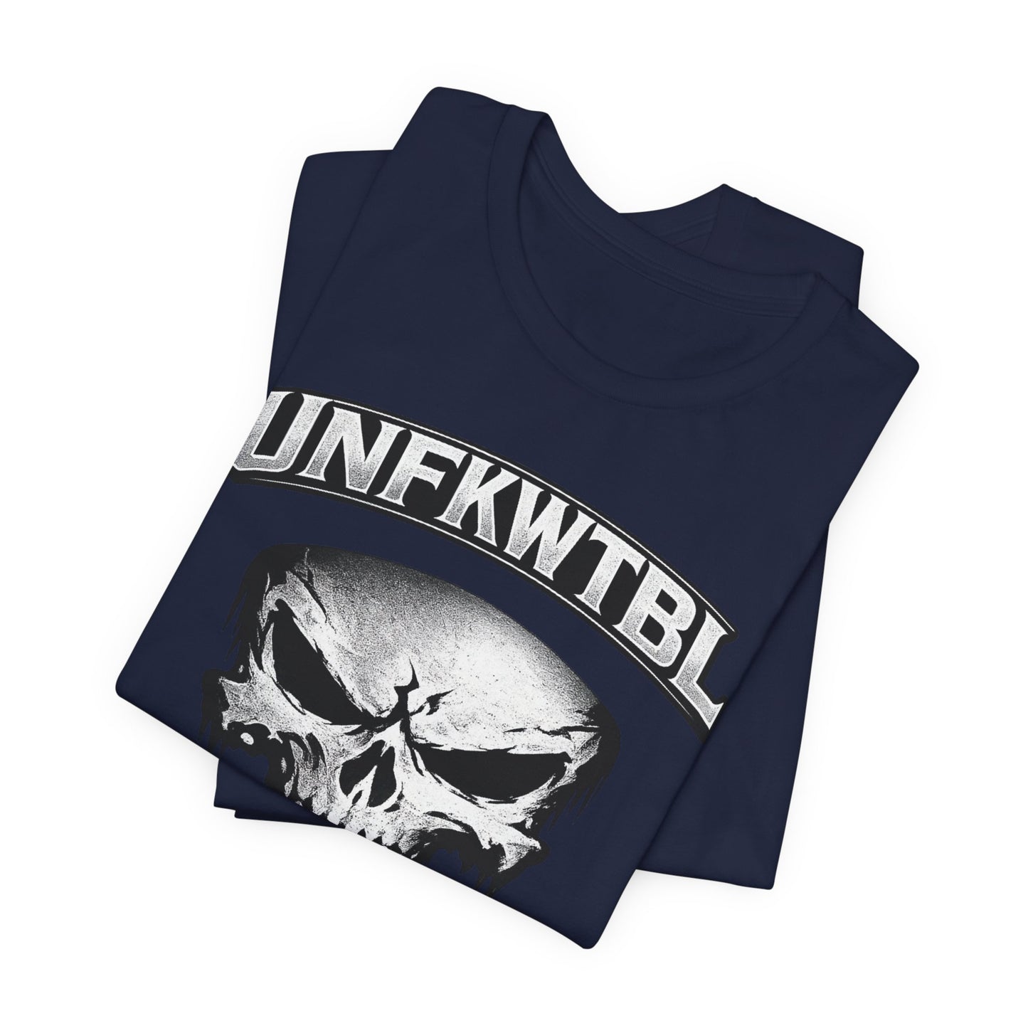 Skull Graphic T-Shirt - UNFKWTBL Gothic Drip Logo Tee