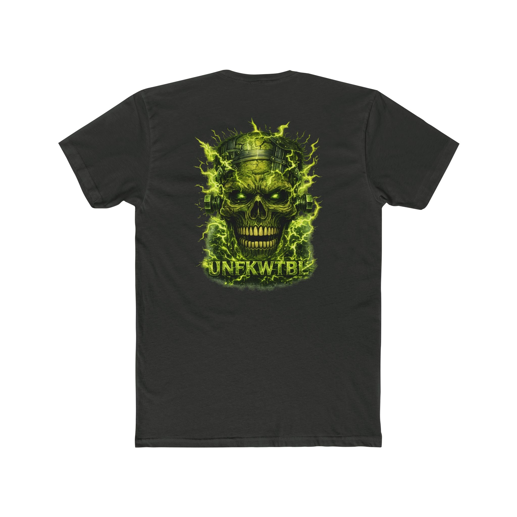 Unfkwtble Neon Skull Tee — Gothic Skull Graphic T-Shirt