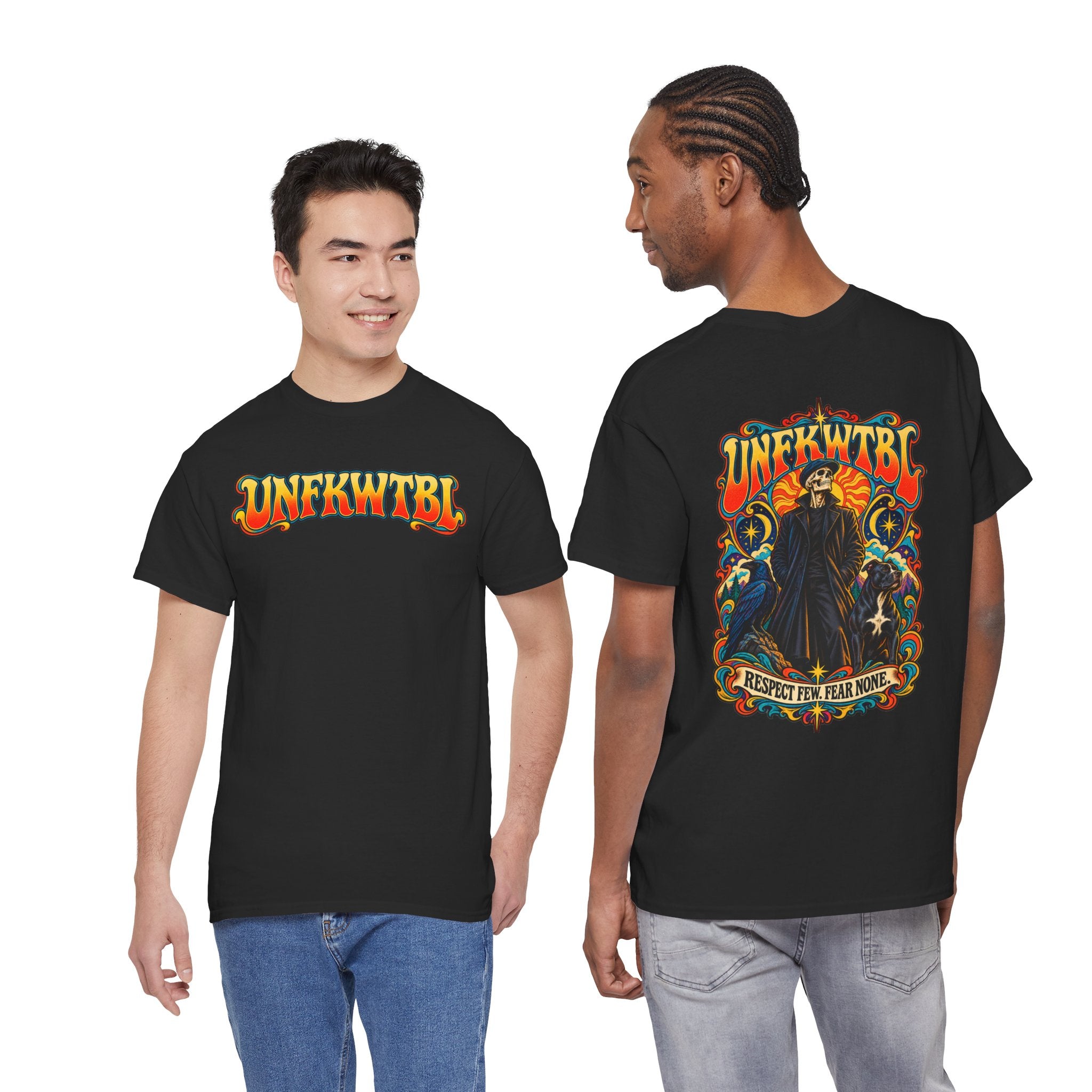 Respect Few. Fear None. Cloaked Figure Graphic Tee