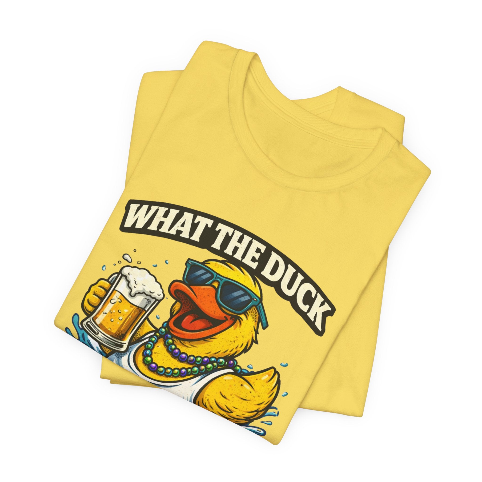 What The Duck Tee — 'No Rules, Just Drinks' Funny Beer Duck T-Shirt