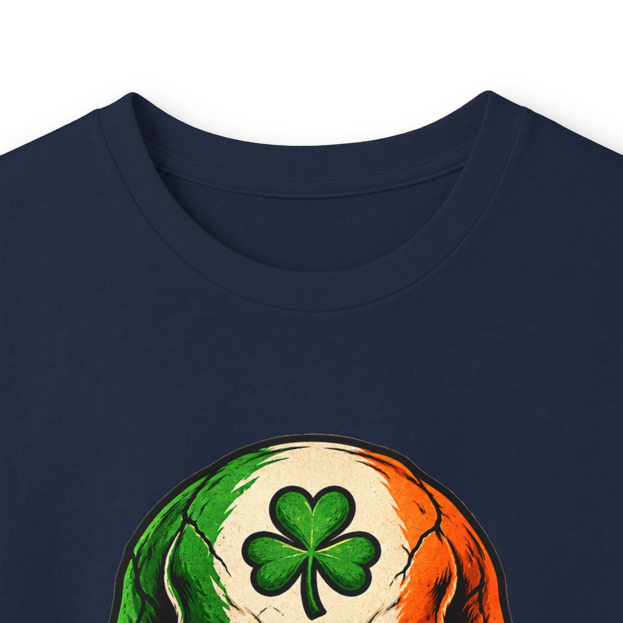 Irish Tricolor Shamrock Skull Long Sleeve Tee