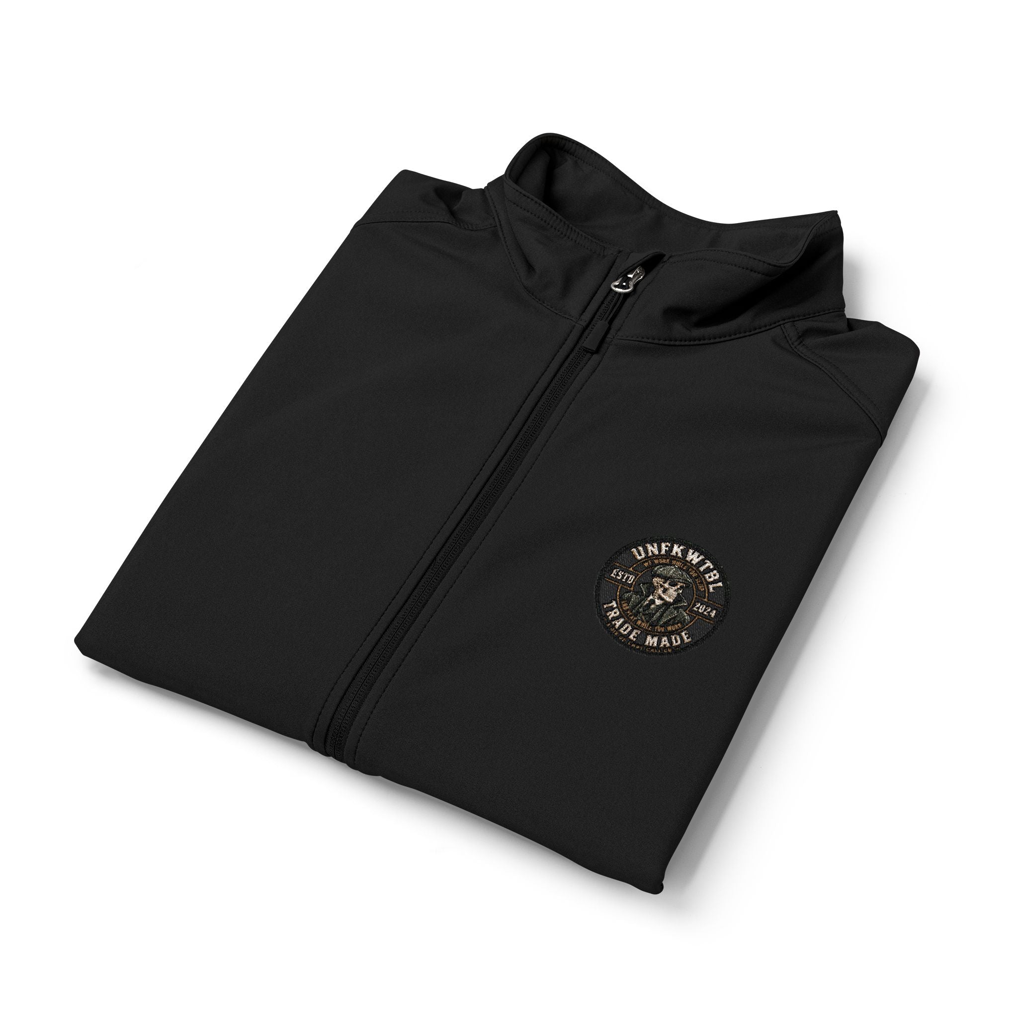 Embroidered 'Peaky Blinder' Skeleton Floral Crest Soft Shell Vest