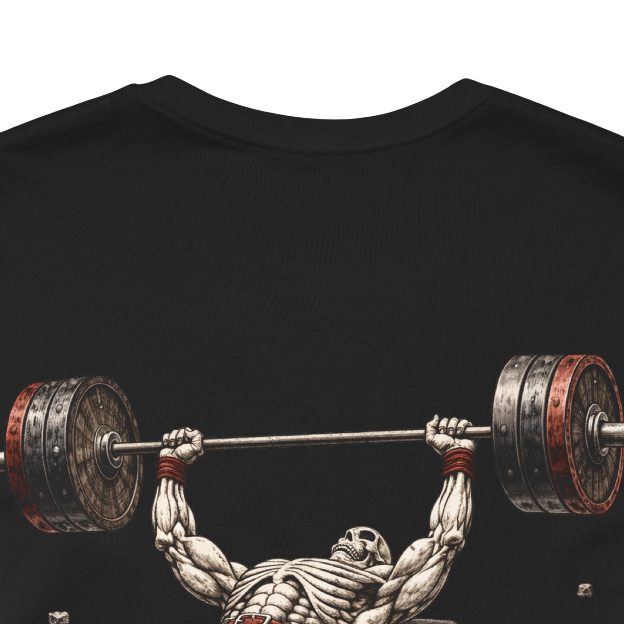 Weightlifting Tee — Vintage Bench Press Skull Design (UNFKWTBL)