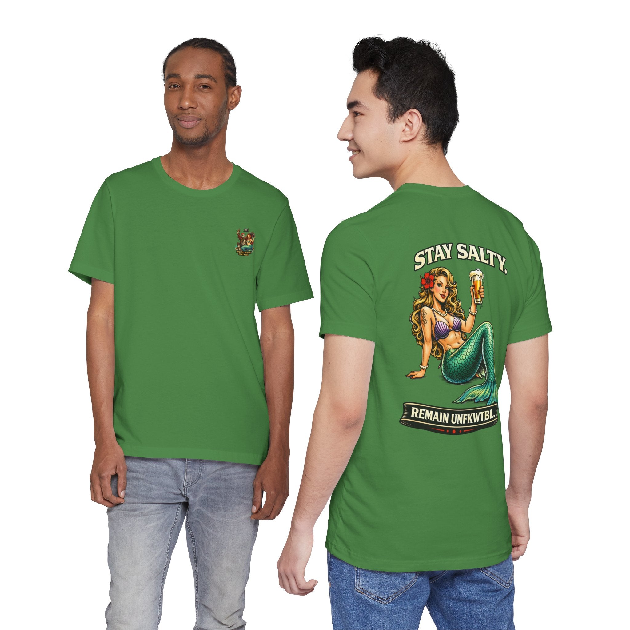 Stay Salty Mermaid T-Shirt — 'Remain UNFKWTBL' Vintage Beach Tee