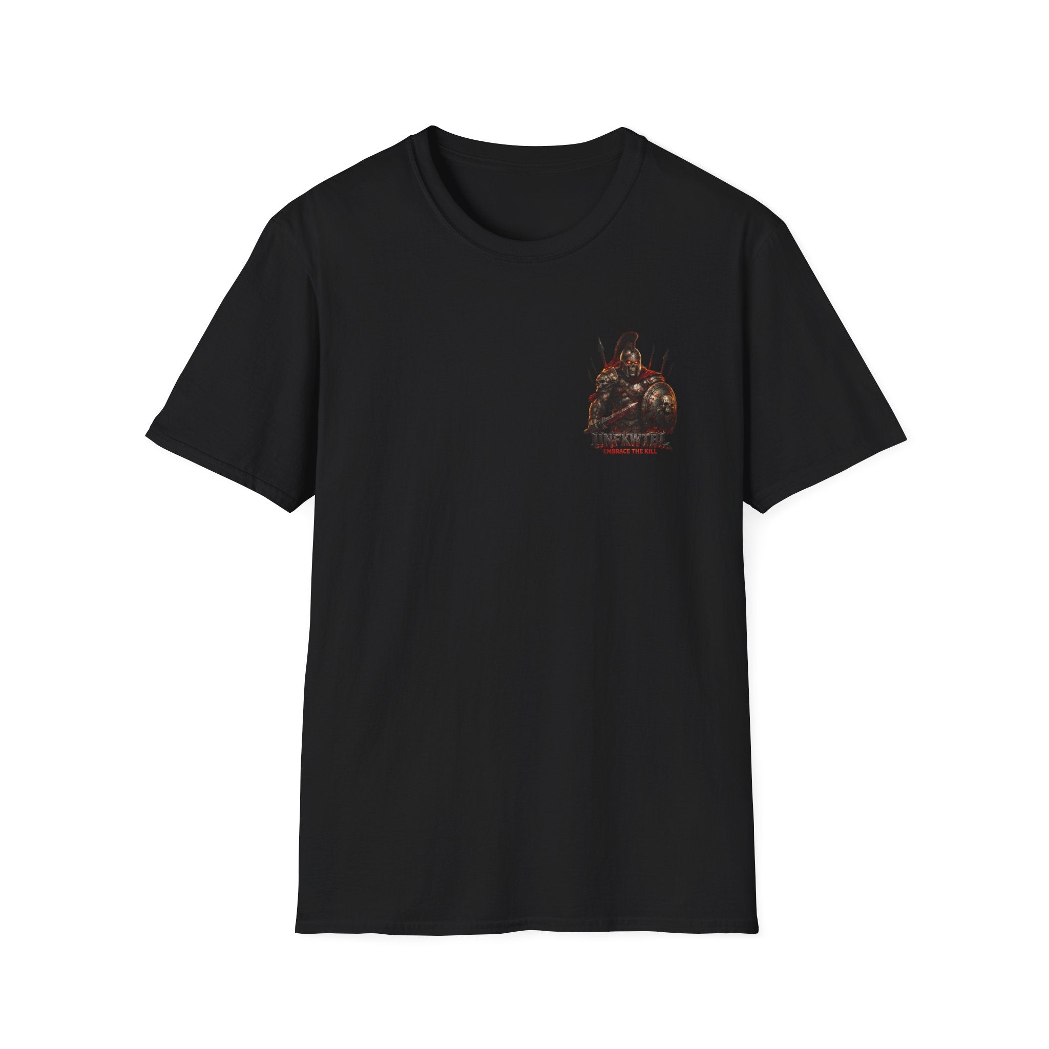 Spartan Dark Warrior Graphic T-Shirt — Vintage Grim Knight Design