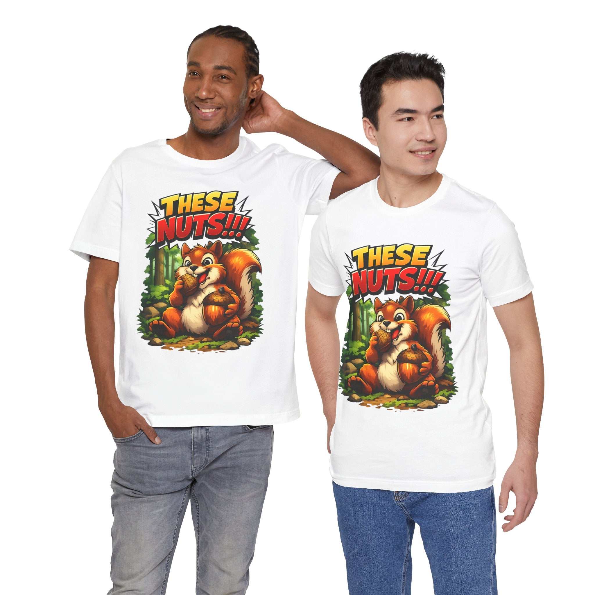 Graphic T-Shirt - Playful Squirrel Woodland Design for Casual Wear