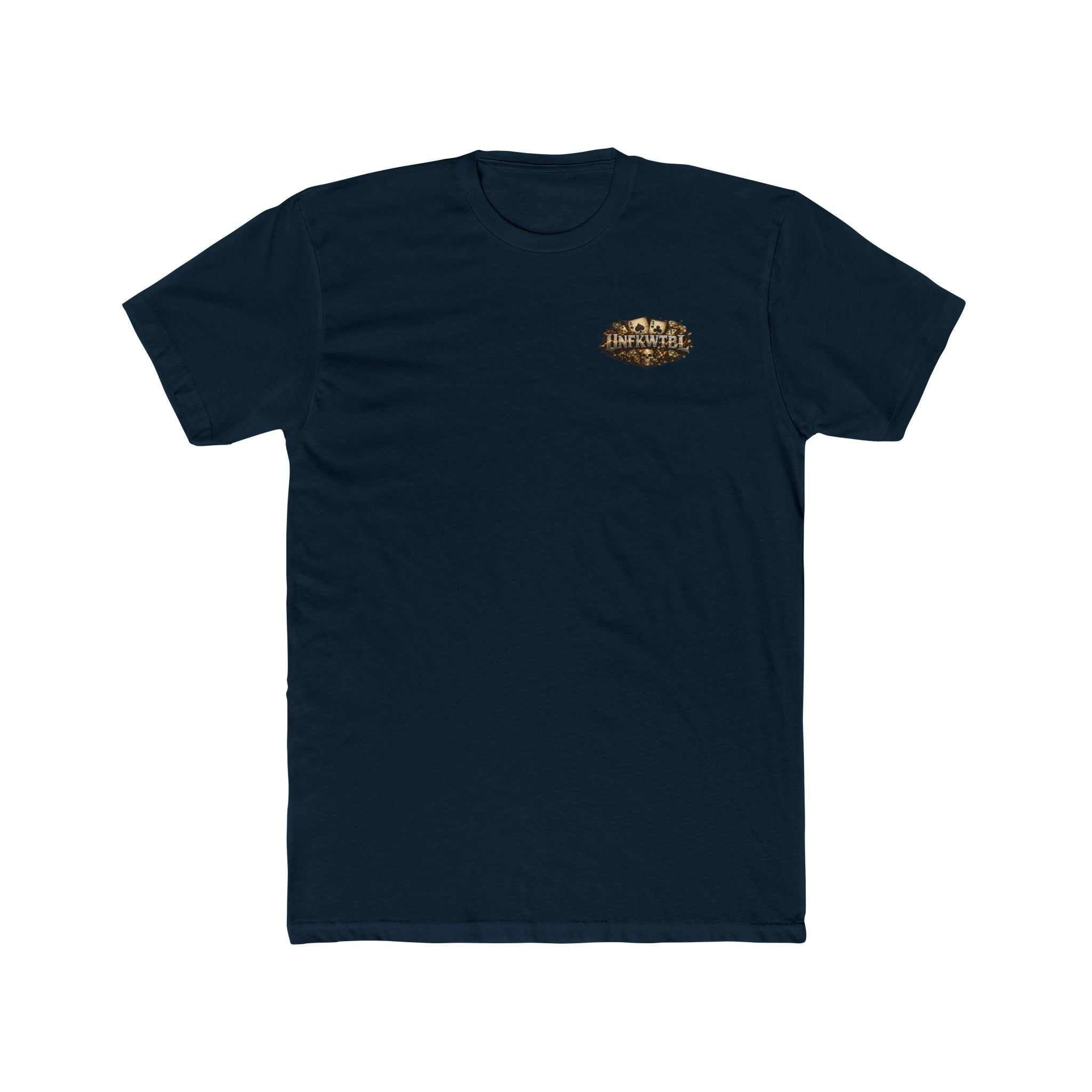 Crew Tee — Vintage Lucky Charm Graphic (Ace Cards, Skull & Banner)