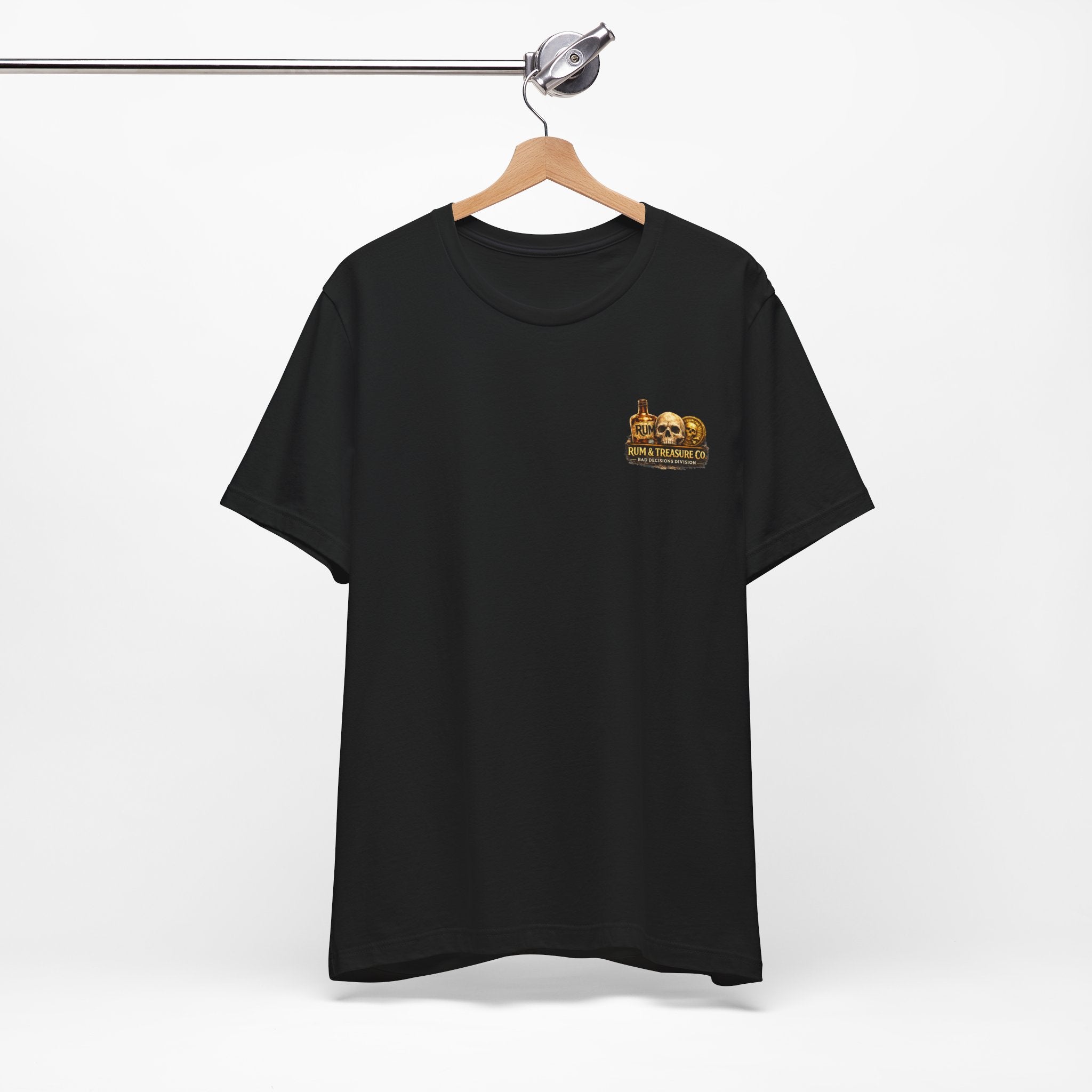 Gold First Pirate Tee — 'Gold First, Questions Later' Treasure Skull T-Shirt