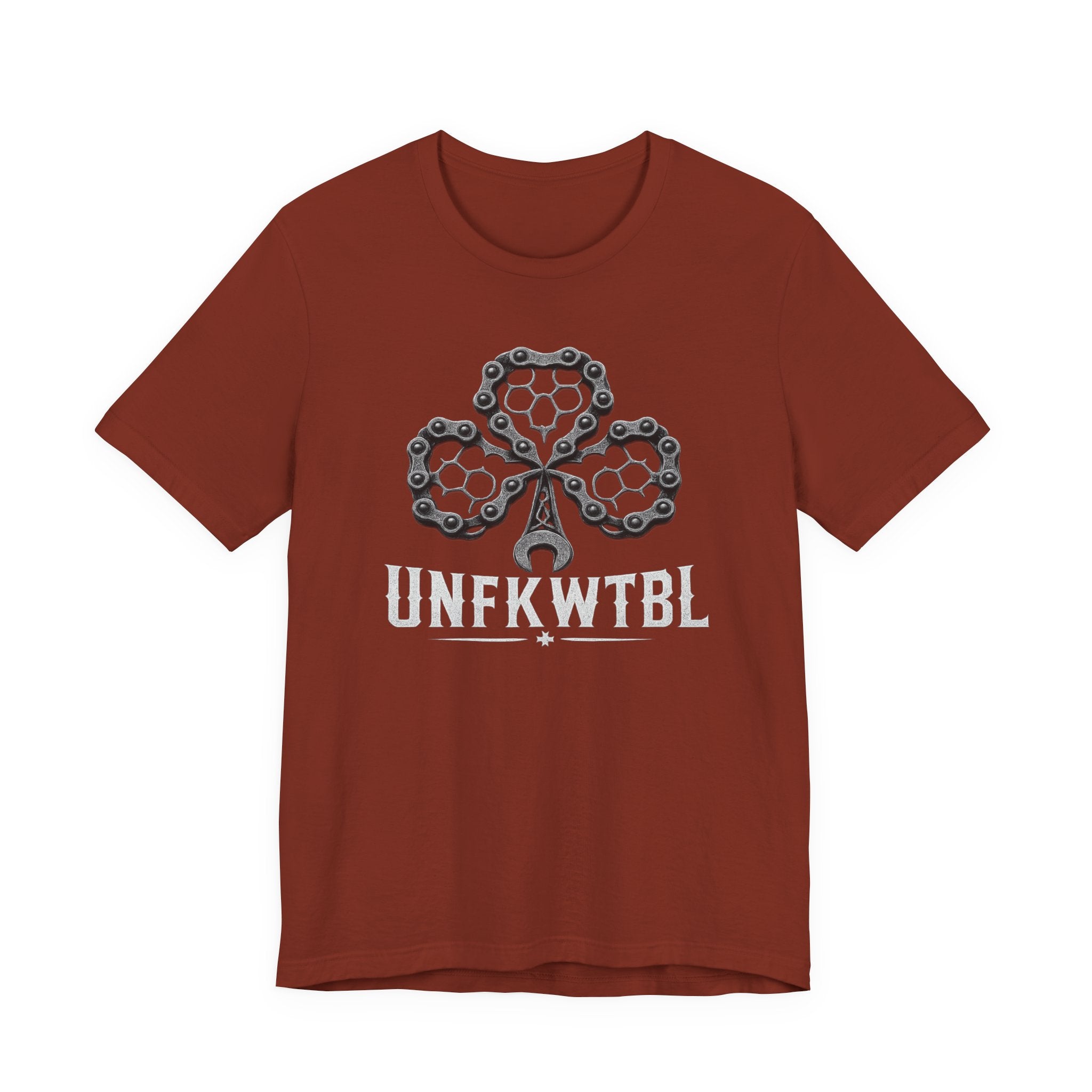 Unfkwtbl Bike Chain Clover Tee - Mechanic Cycling Garage Shirt