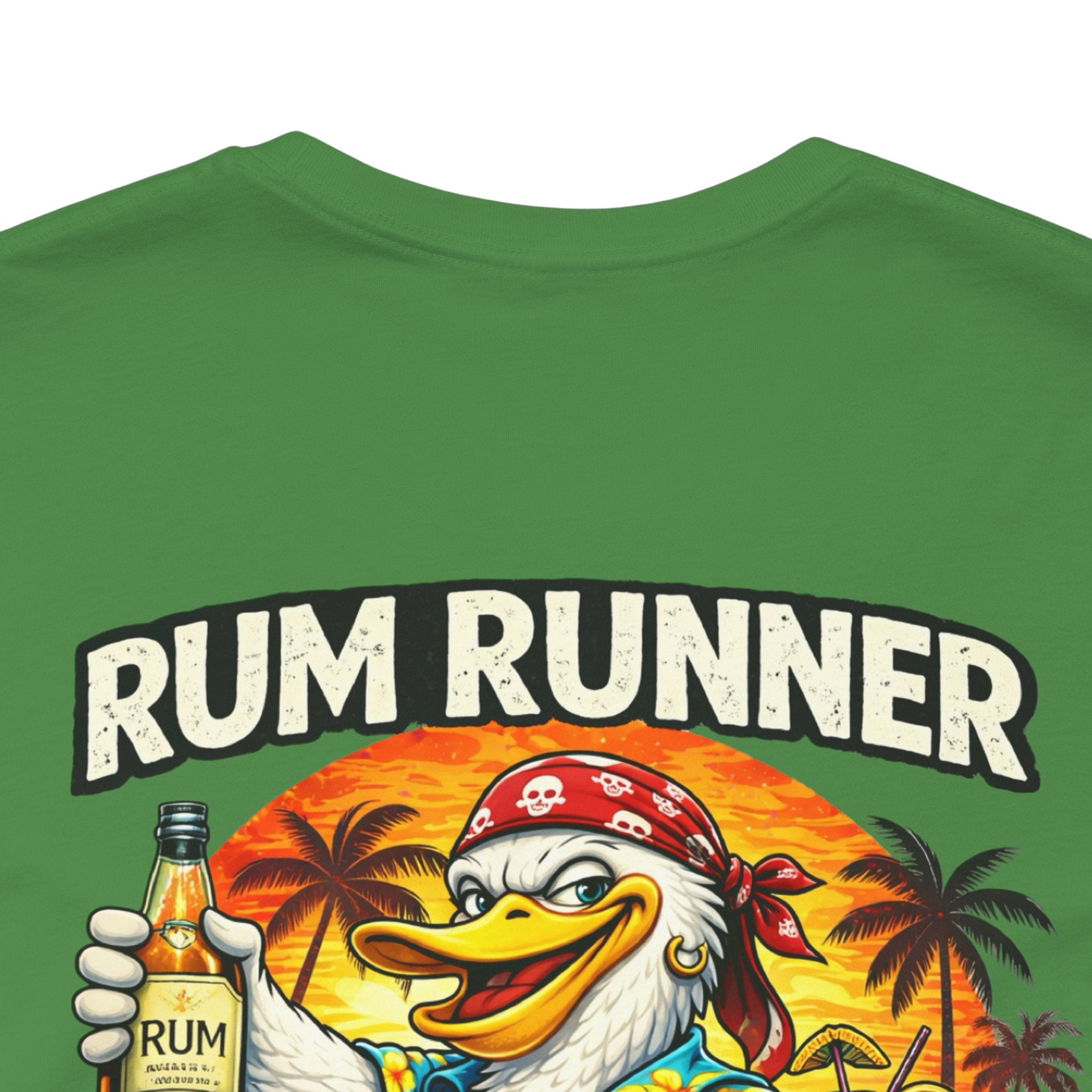 Rum Runner Beach Club T-Shirt - Tropical Duck Boat Graphic Tee