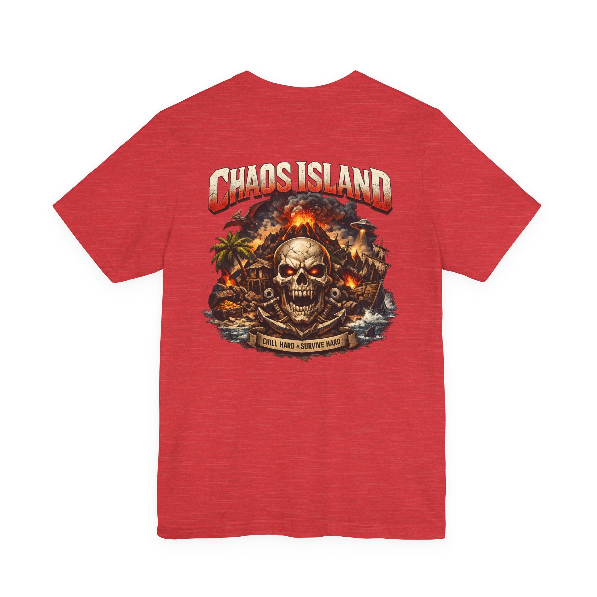 Chaos Island Skull T-Shirt — Tropical Pirate Graphic Tee