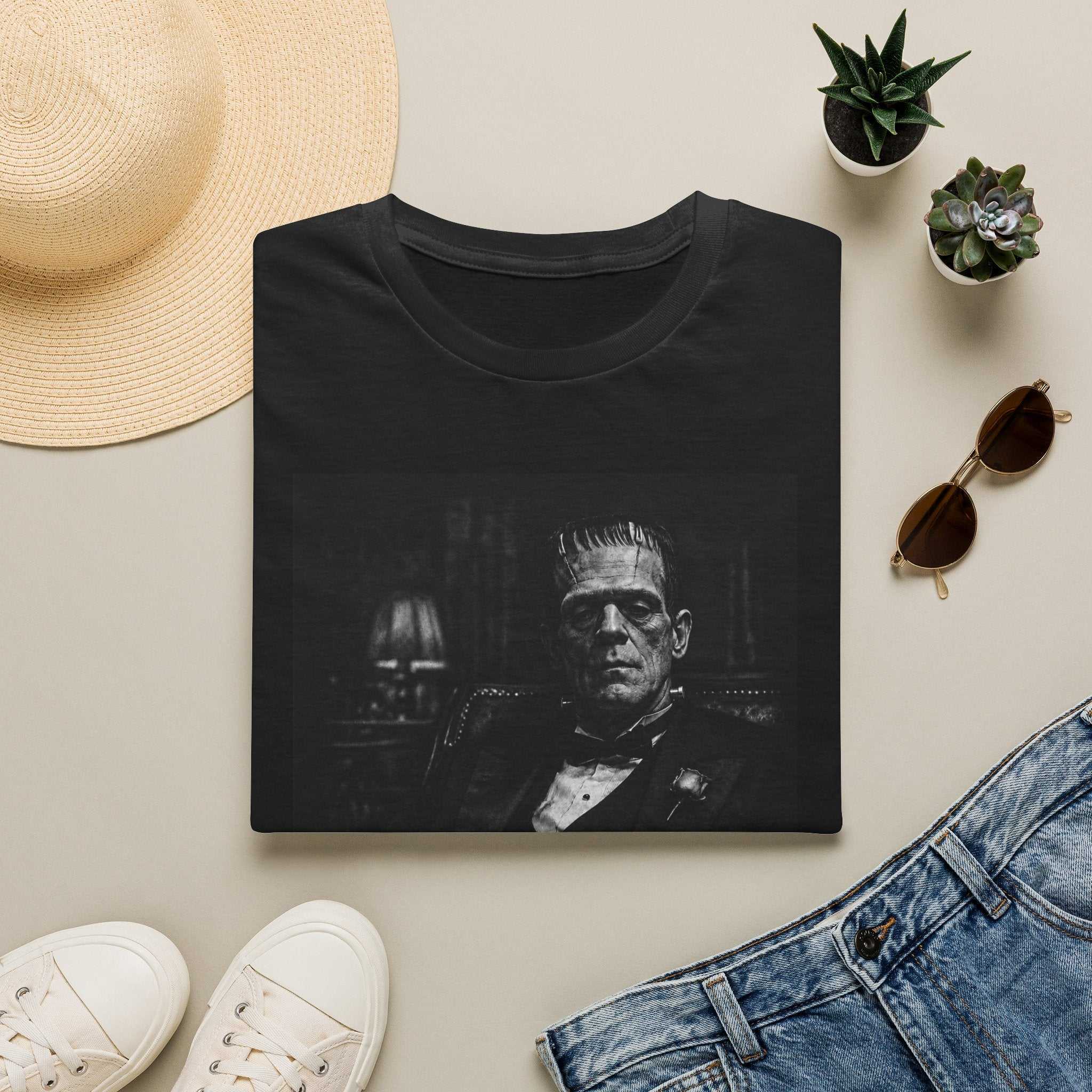 Frankenstein Portrait Tee — "Nothing To Do" Gothic Horror T-Shirt