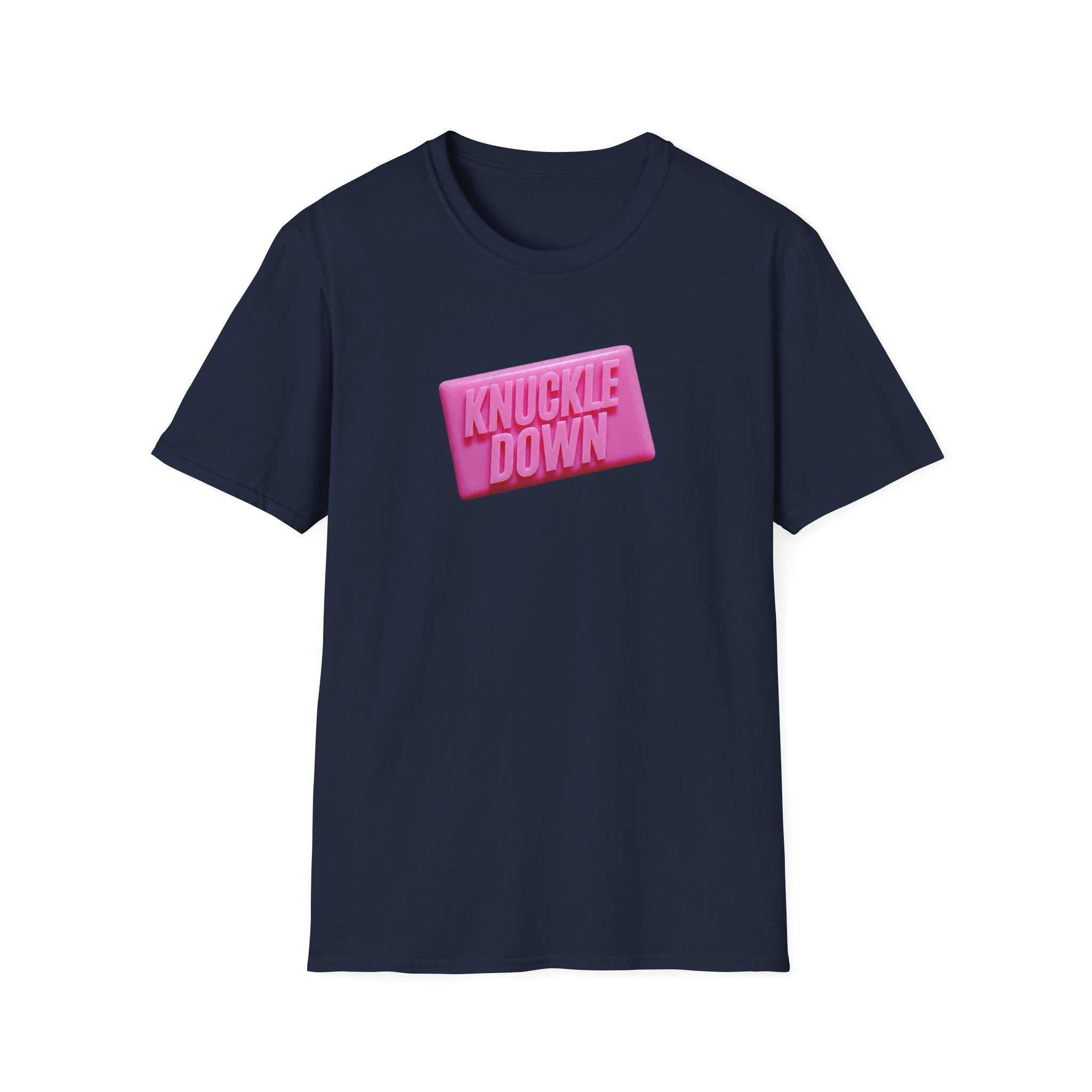 Knuckle Down T-Shirt — Bold Pink Retro Graphic Tee