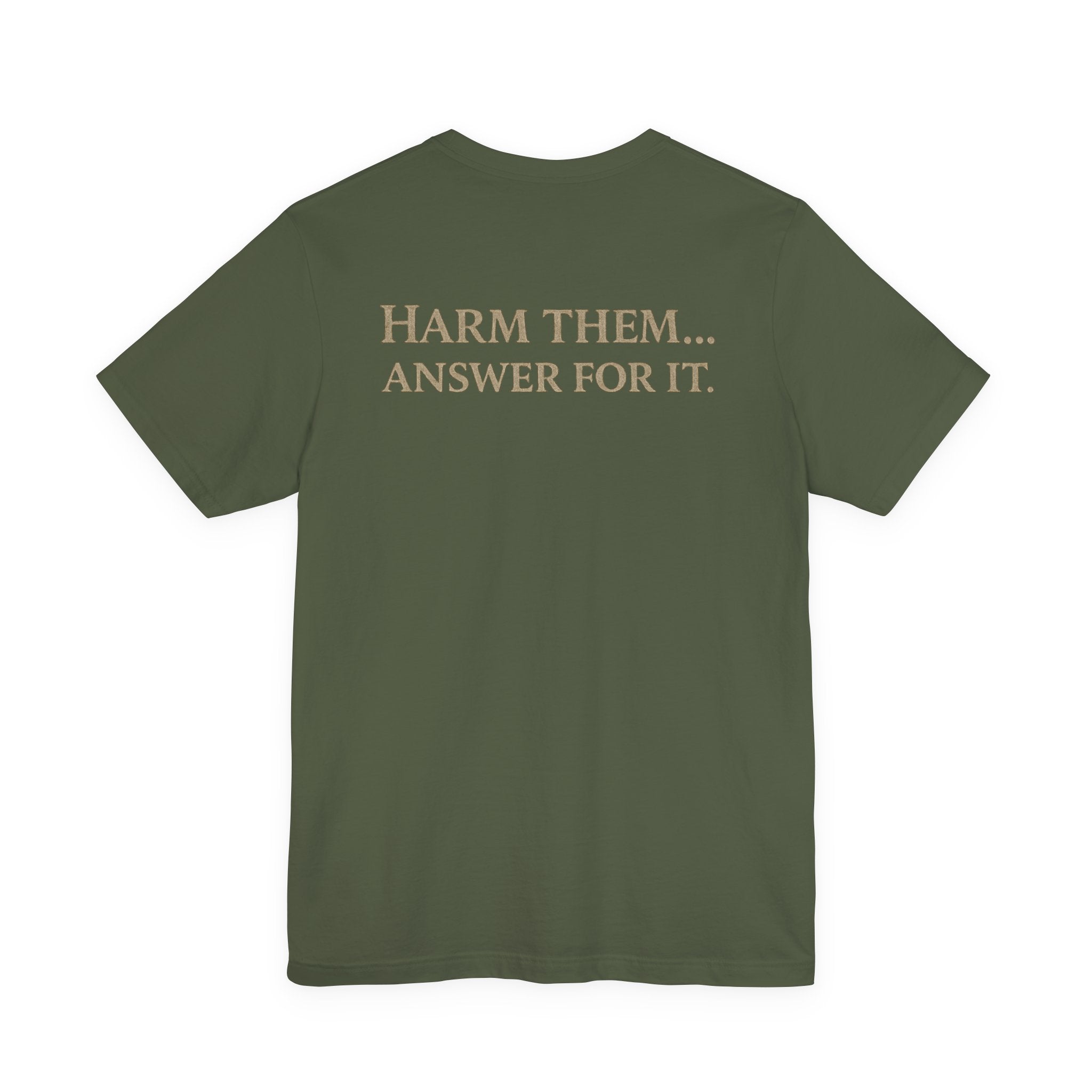 Protect the Innocent Skull Tee — "Harm Them... Answer For It." Statement T-Shirt