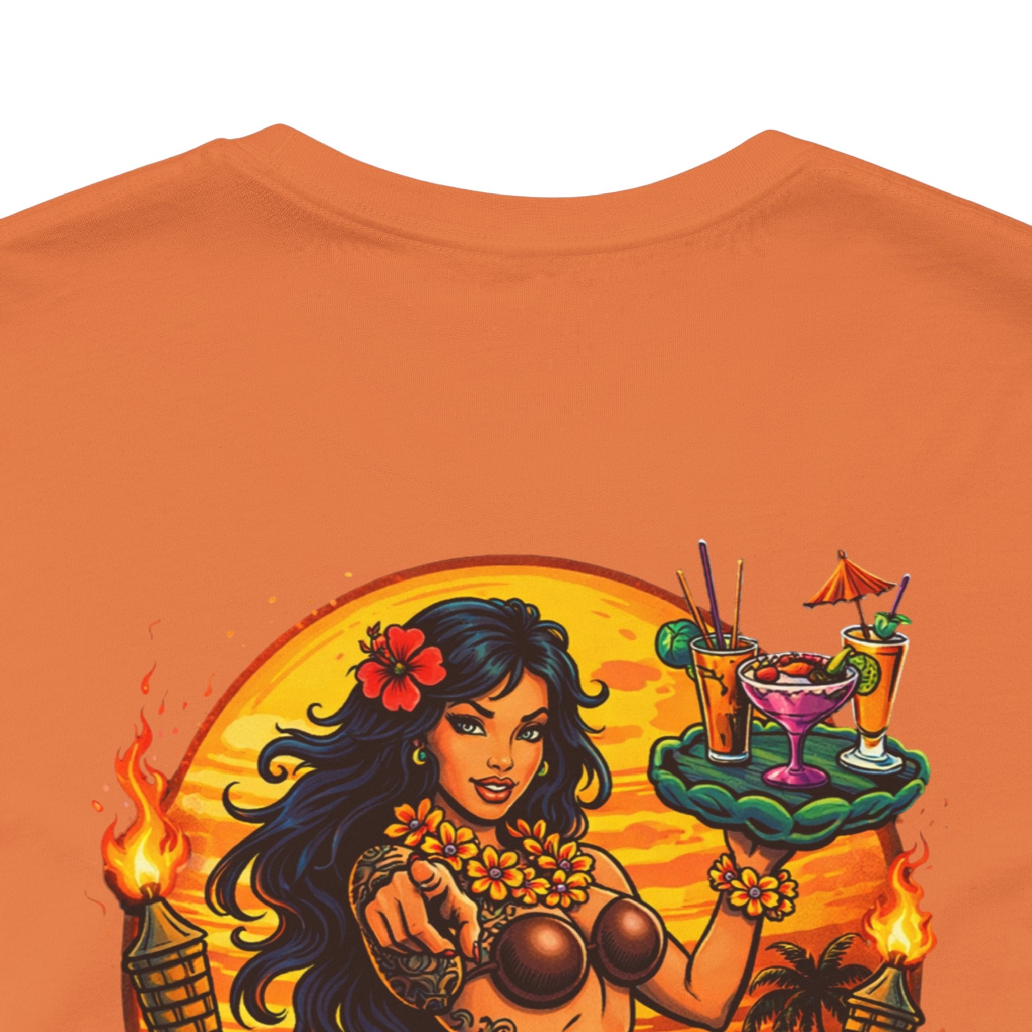 Hawaiian Hula Mermaid T‑Shirt — "Drink Hard Stay Unfwktbl" Tropical Bar Tee